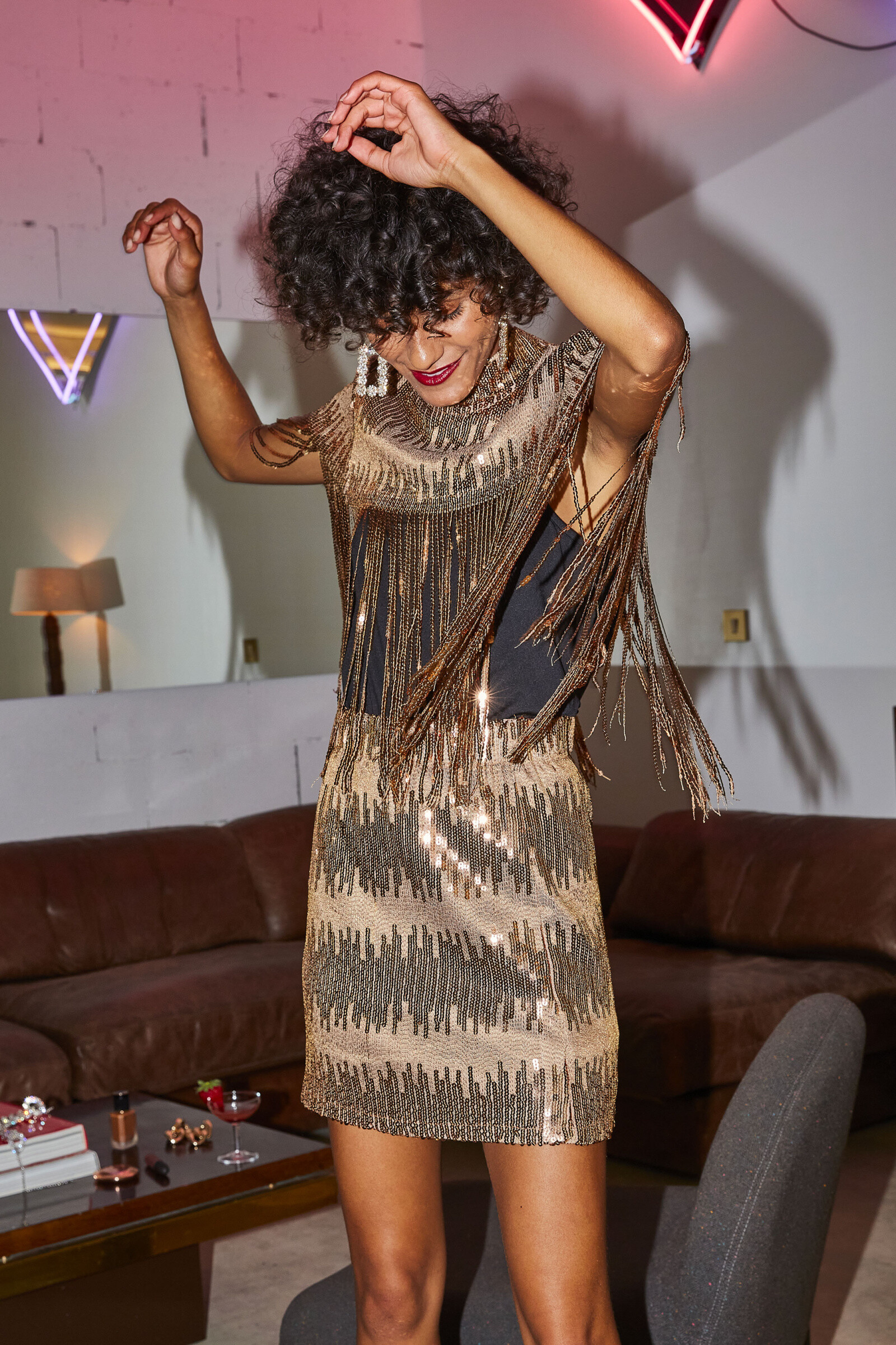 Jupe à petits sequins