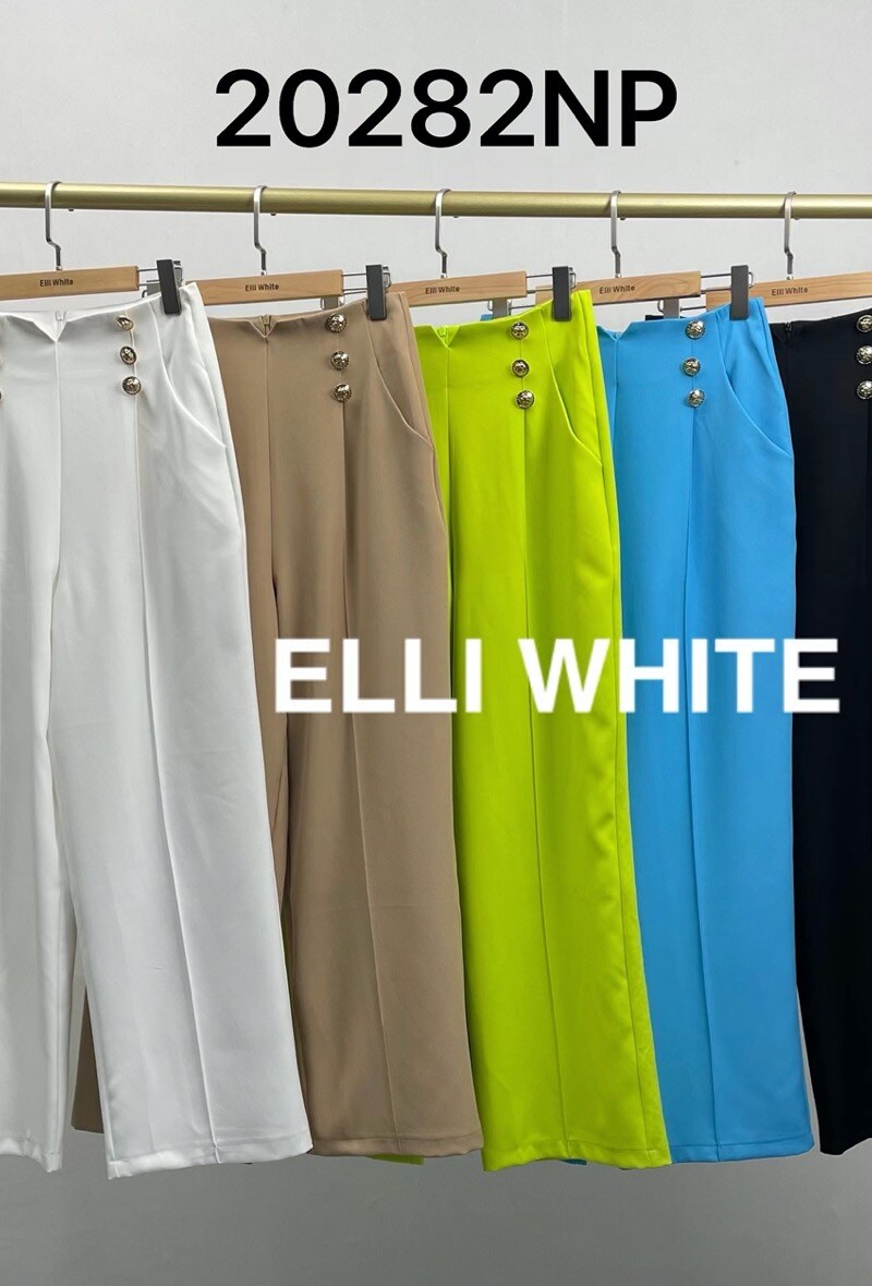 Grossiste Lily White - Pantalon avec Boutons Dorés