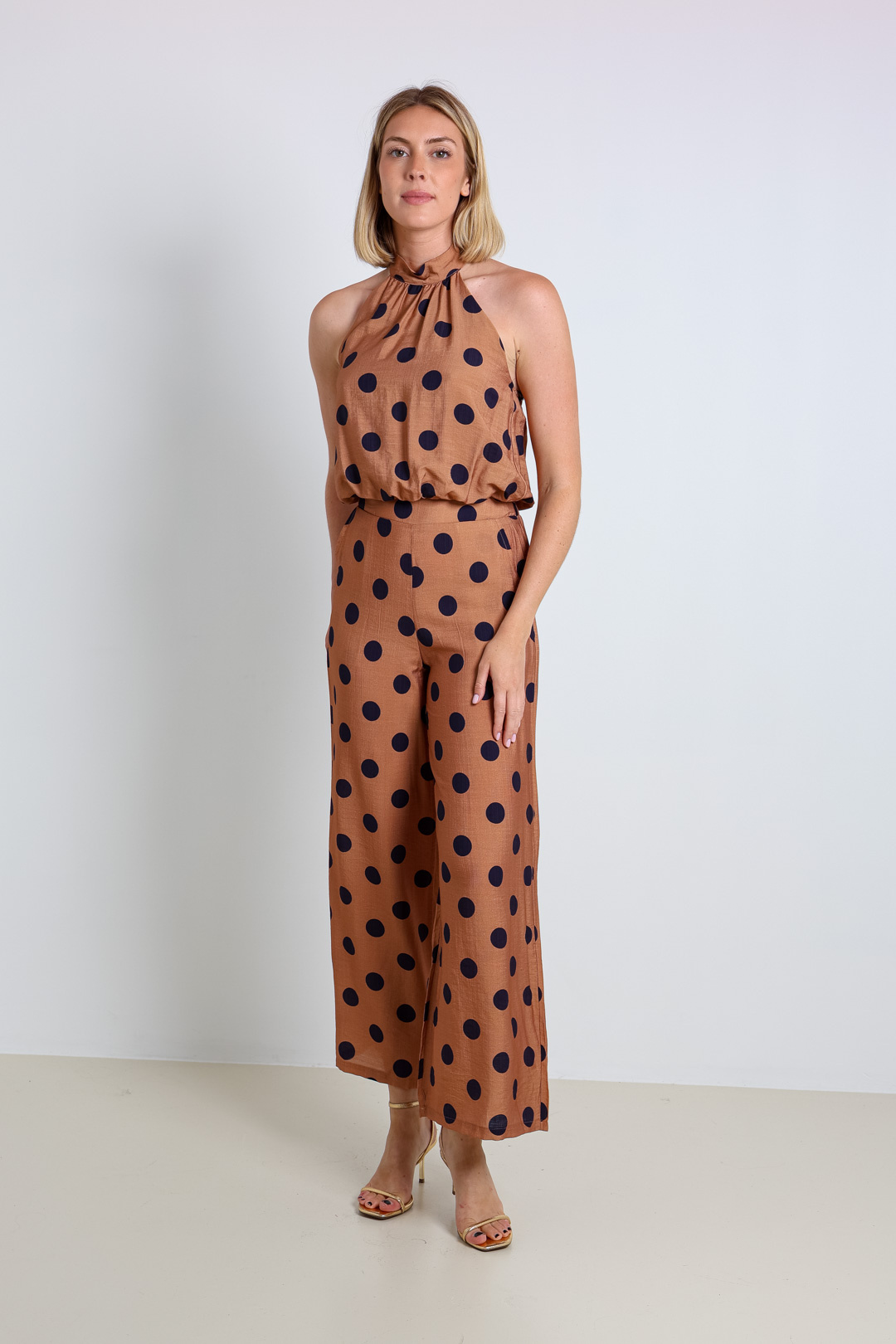 Grossiste ELLI WHITE - Pantalon fluide à pois