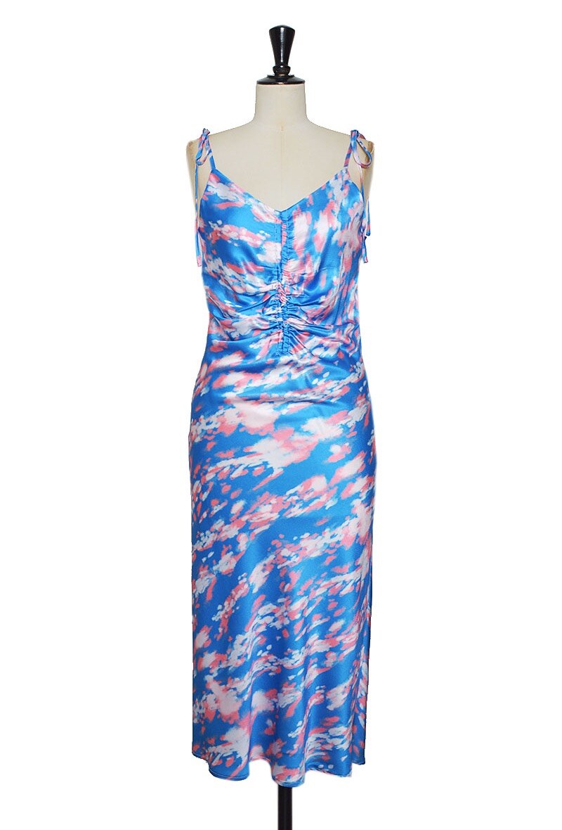 Grossiste Lily White - Robe à Bretelle Tie&Dye