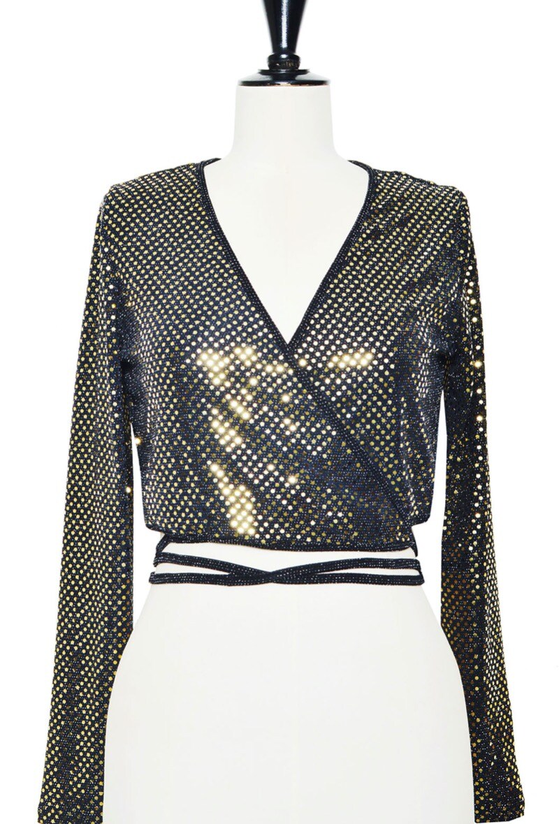 Wholesaler Lily White - Shiny Wrap Top