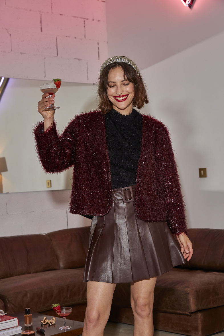 Wholesaler Lily White - Shiny furry jacket