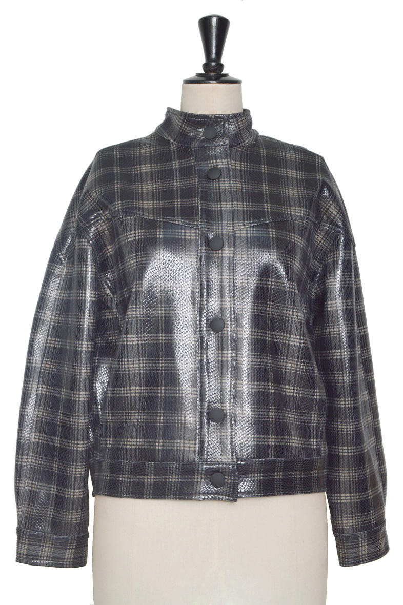 Großhändler Lily White - Karierte Vinyljacke