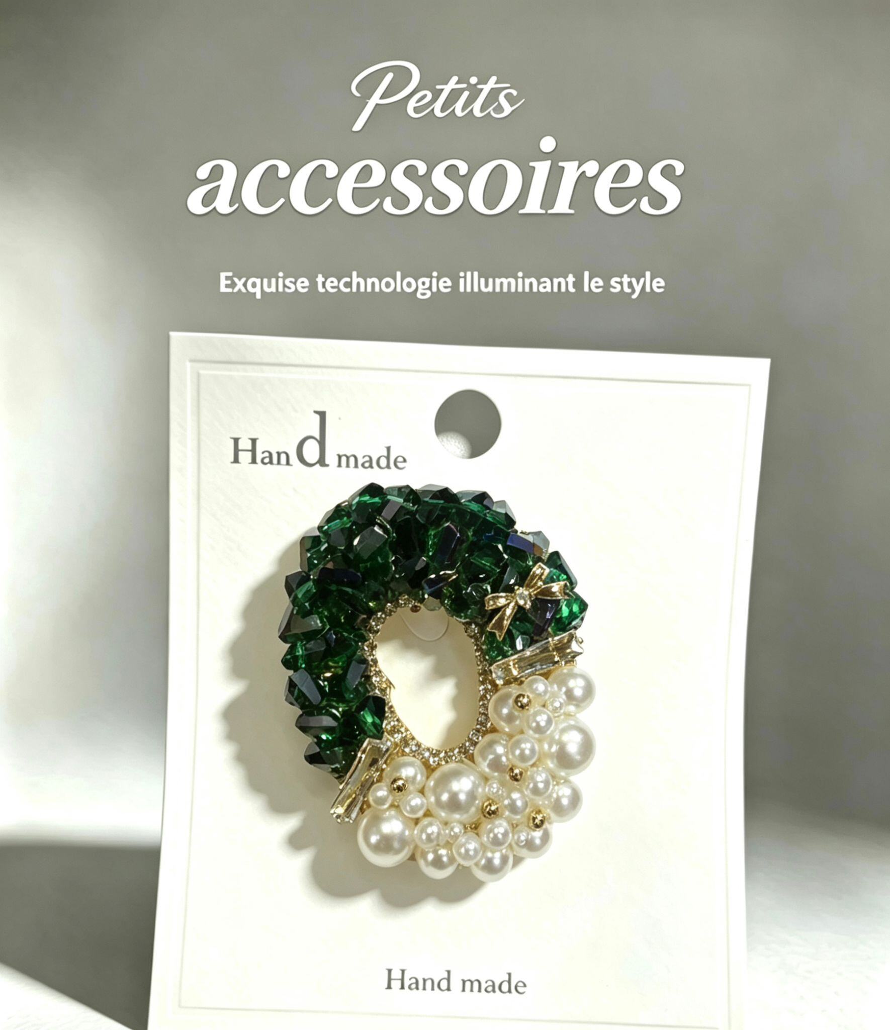 Wholesaler LINETA - Beautiful round brooch with pearl