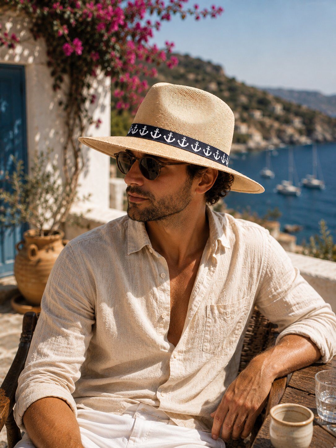 Grossiste LINETA - JD2-18 Chapeau homme ancre marine
