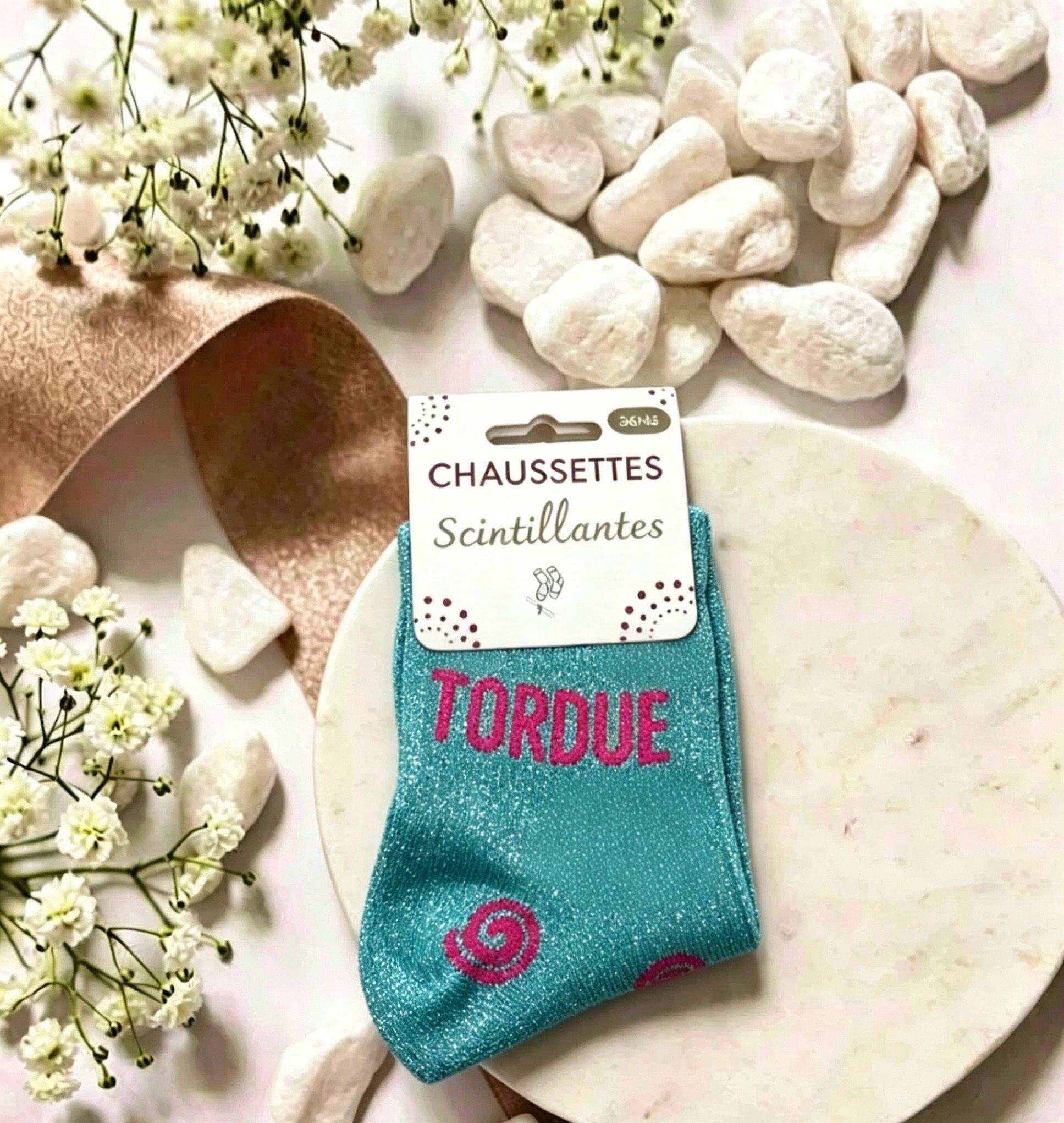 Wholesaler LINETA - Twisted Aqua Green Ankle Socks