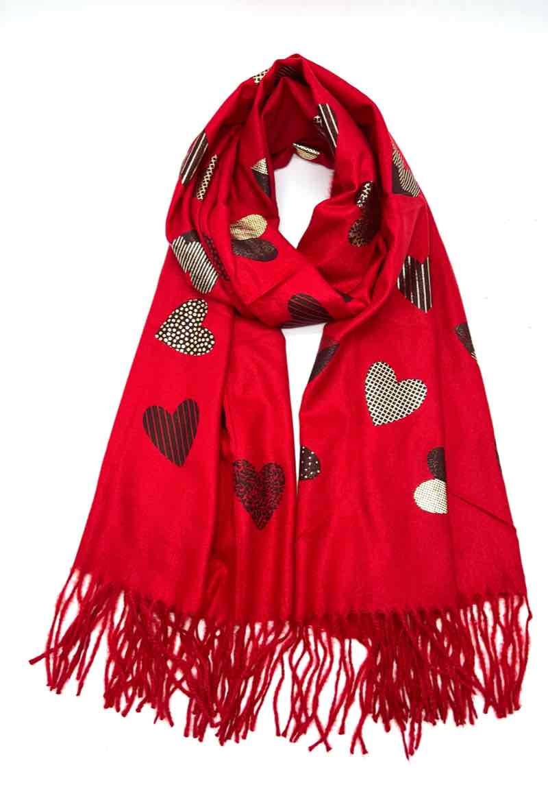 Mayorista LINETA - Pañuelos suaves con estampado de corazones brillantes