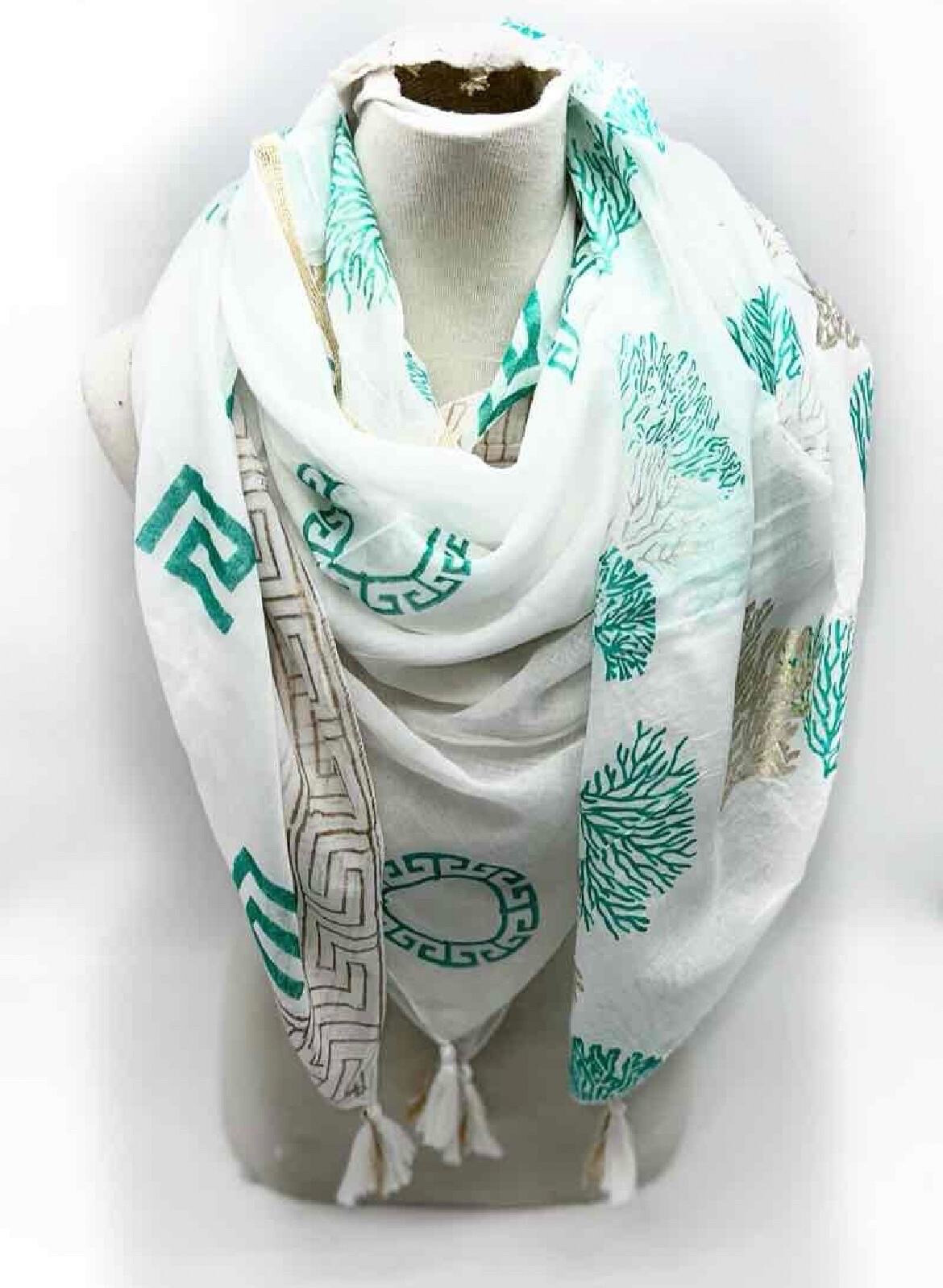 Wholesaler LINETA - Large square scarves with cotton pompom