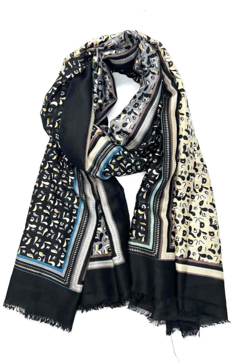Wholesaler LINETA - Shiny patterned scarf
