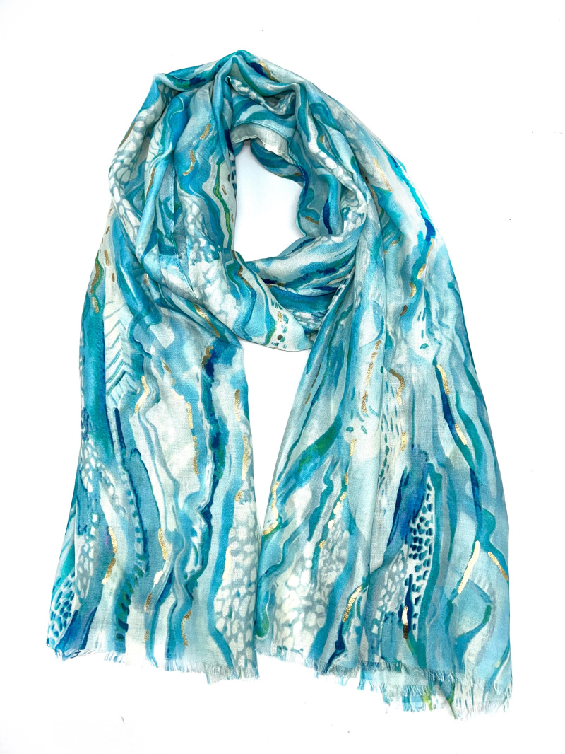 Wholesaler LINETA - Shiny printed scarves