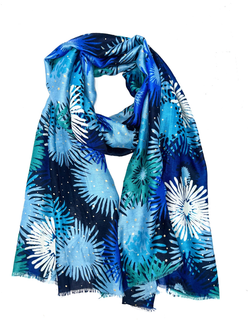 Grossiste LINETA - HH-235 foulard motifs feux d'artifice