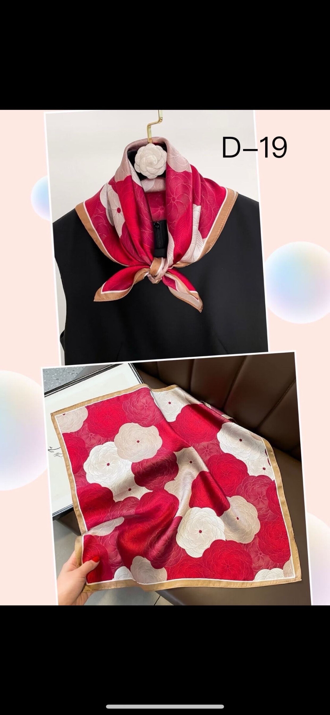 Wholesaler LINETA - Small Scarf D-19 Bis