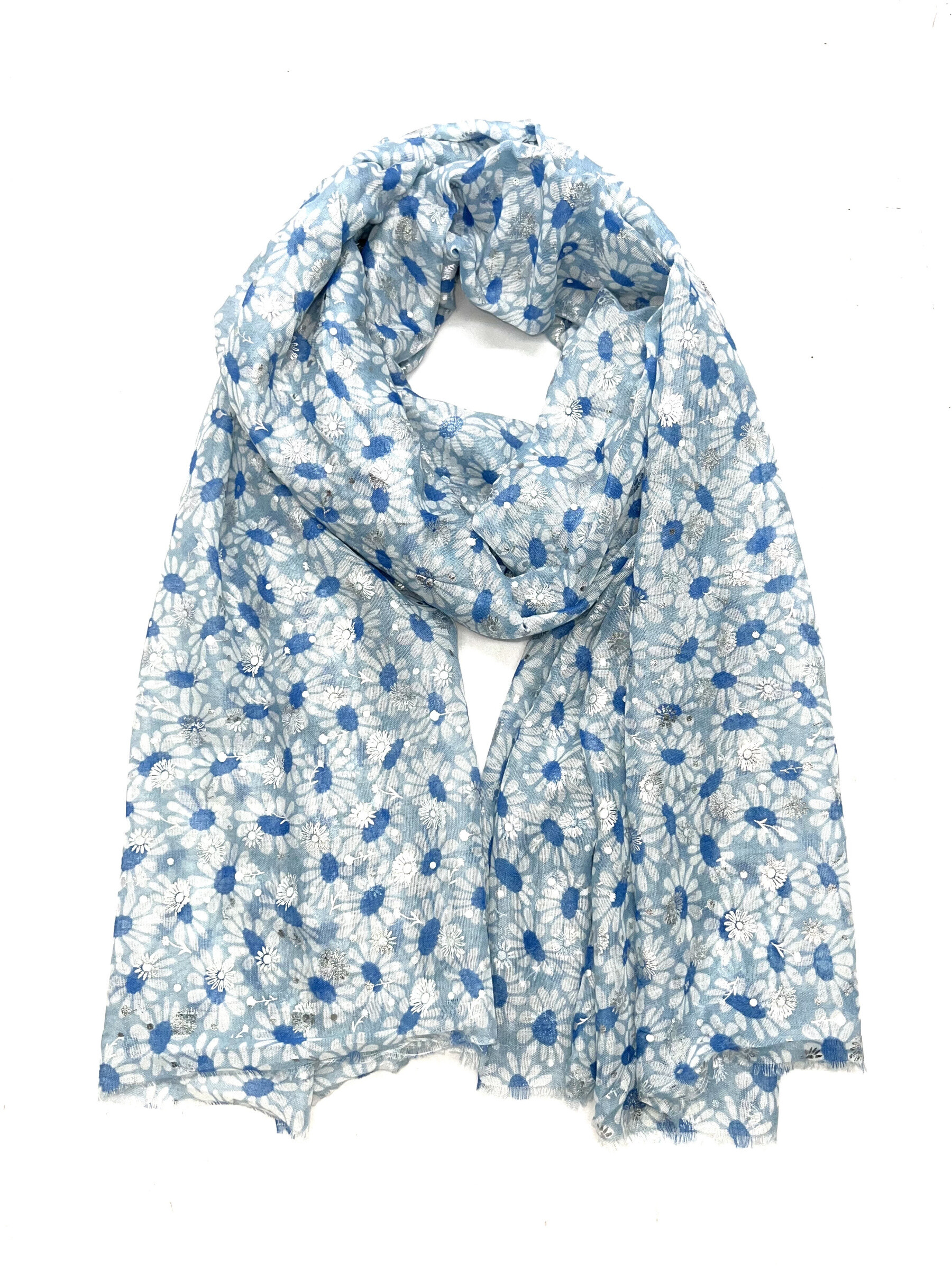 Wholesaler LINETA - Marguerite brilliant patterns scarves