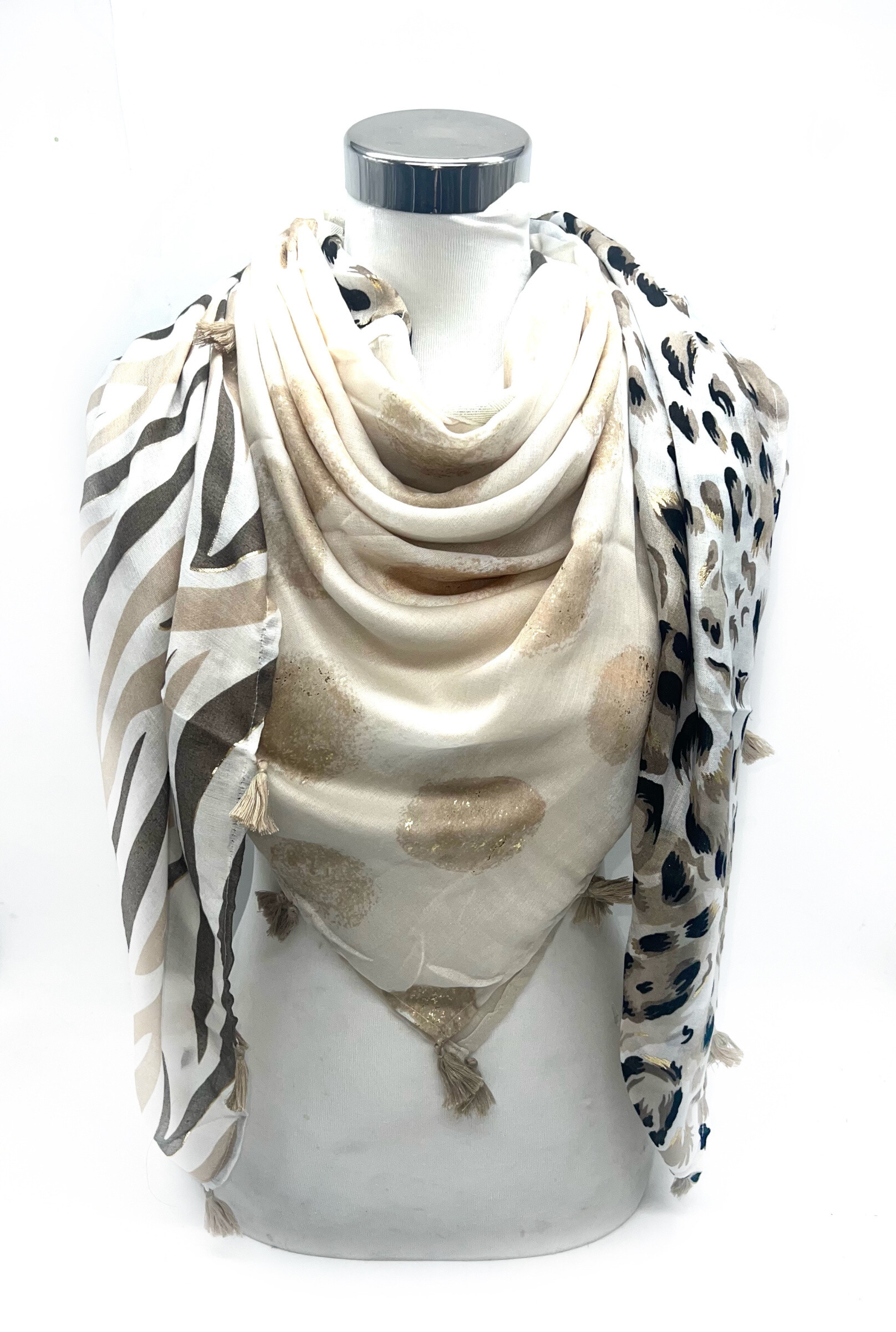 Wholesaler LINETA - Large Square Patchwork scarves - 4 in 1