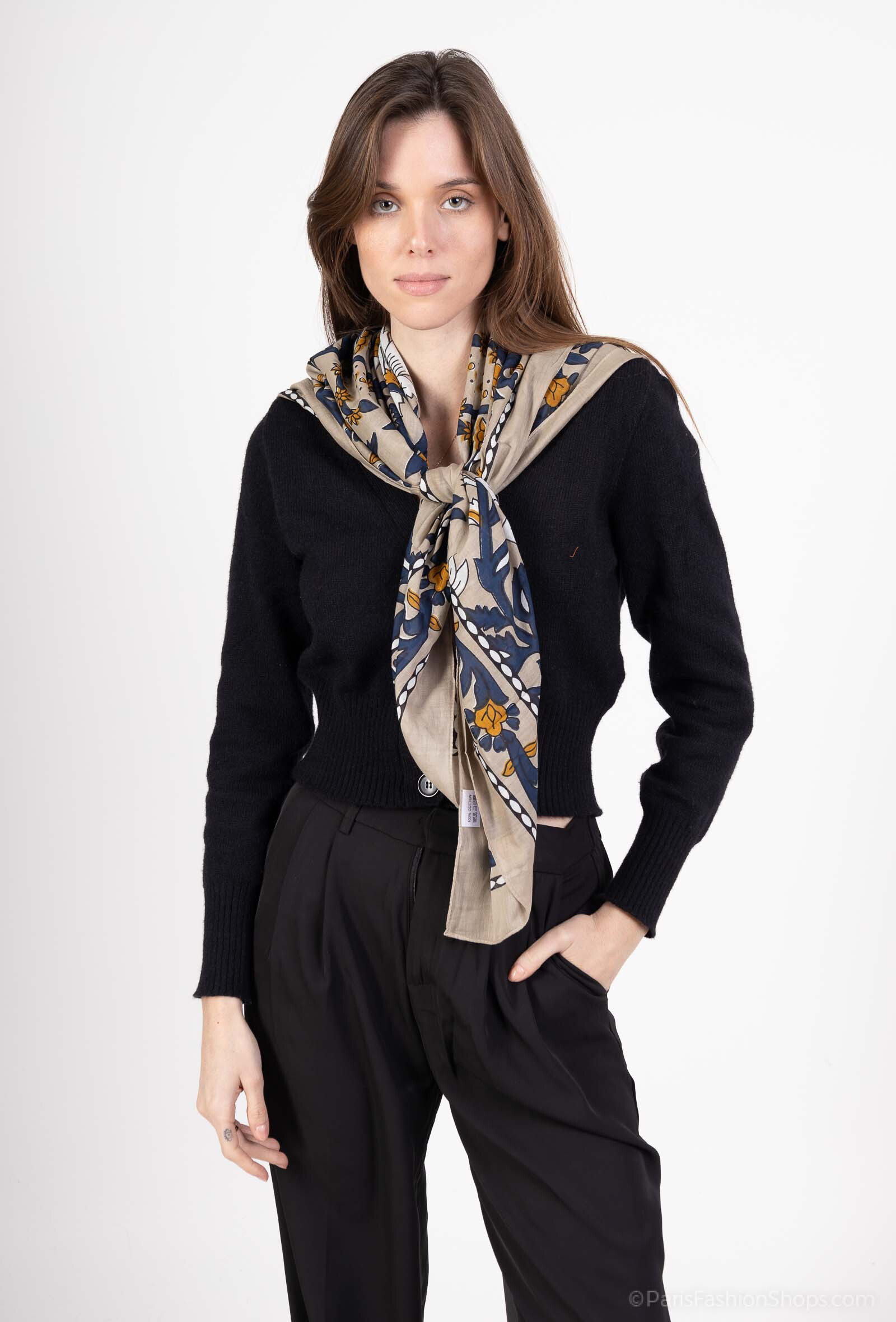 Mayorista LINETA - Pañuelos indios cuadrados grandes de algodón con estampado floral