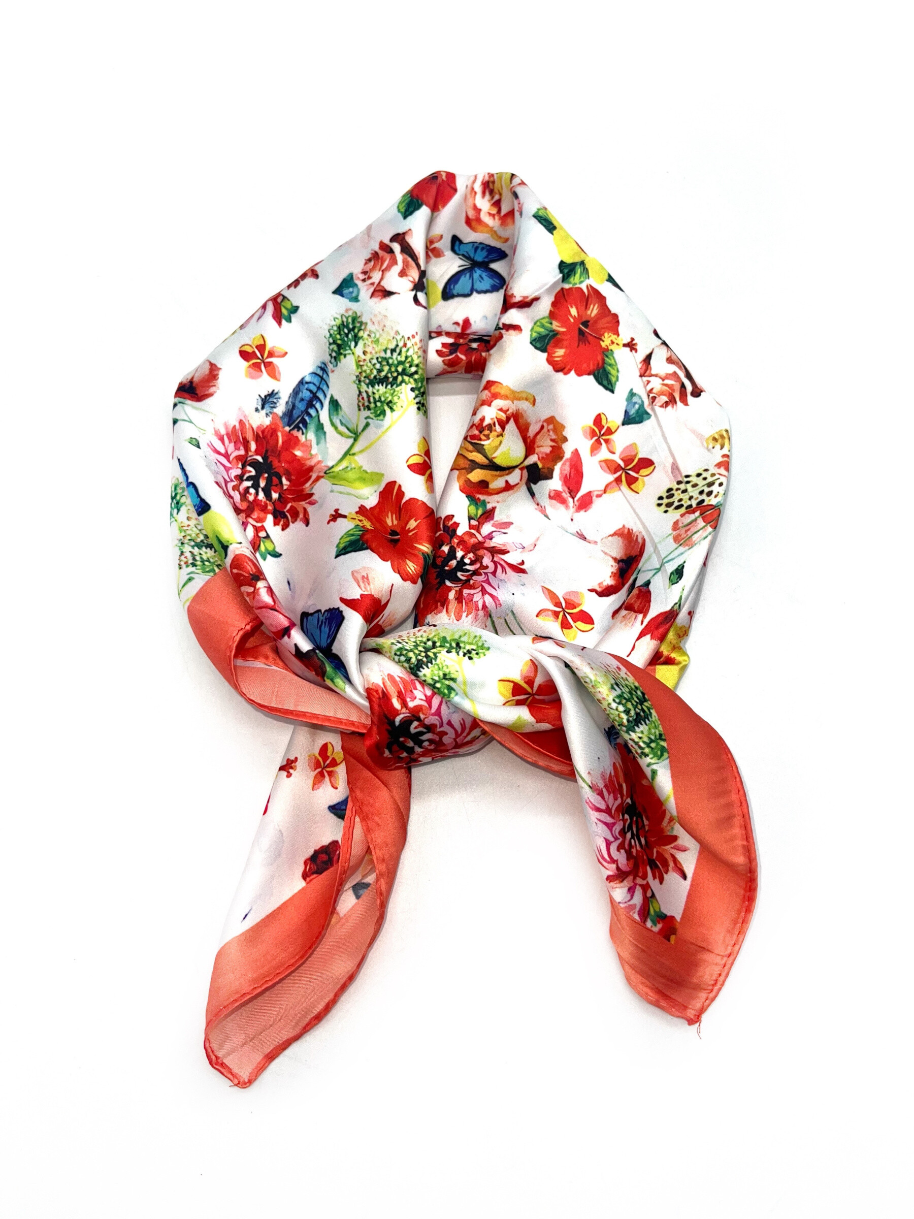 Wholesaler LINETA - Fleuri colorful square scarves