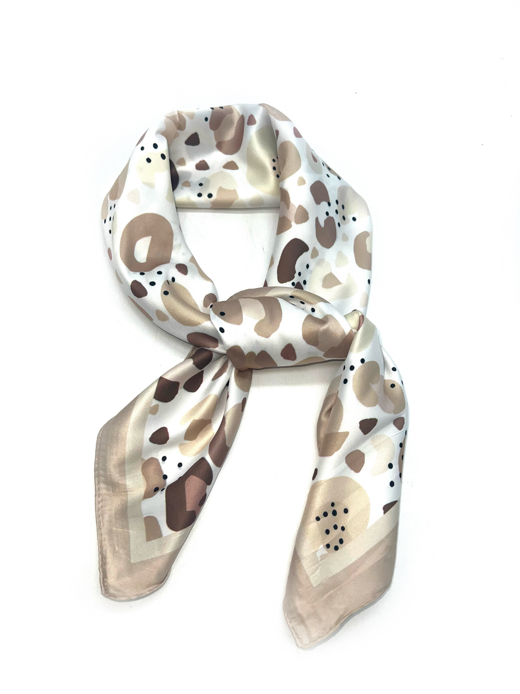 Grossiste LINETA - Petit foulard carré motif léopard coloré