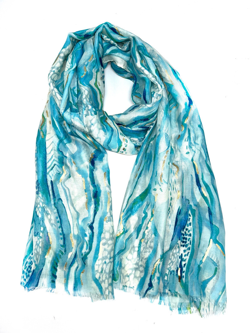 Wholesaler LINETA - Shiny printed scarves
