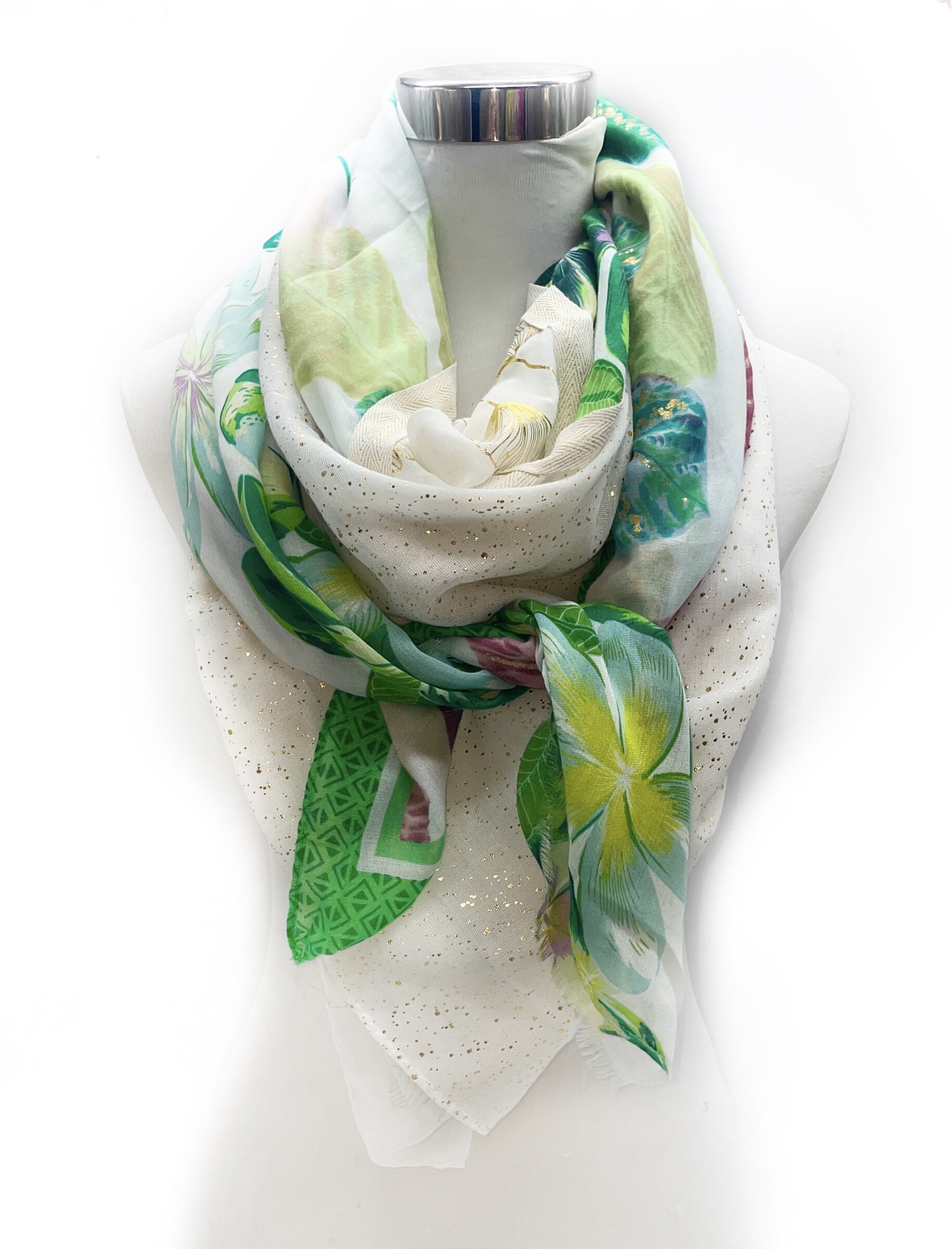 Wholesaler LINETA - Large Square Patchwork scarves - 4 in 1