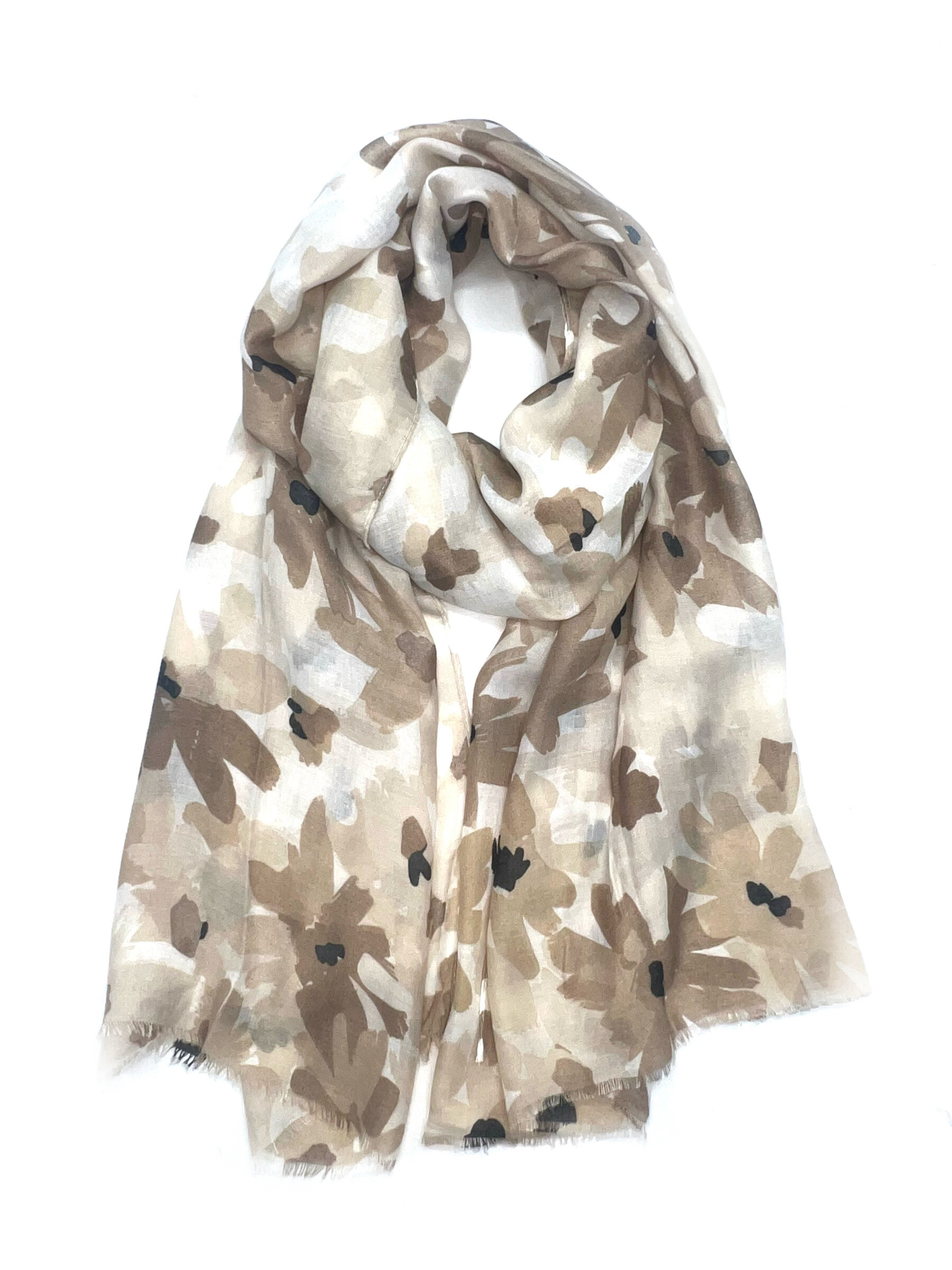 Mayorista LINETA - LN-75 Bufanda impresa con leopardo con dorado