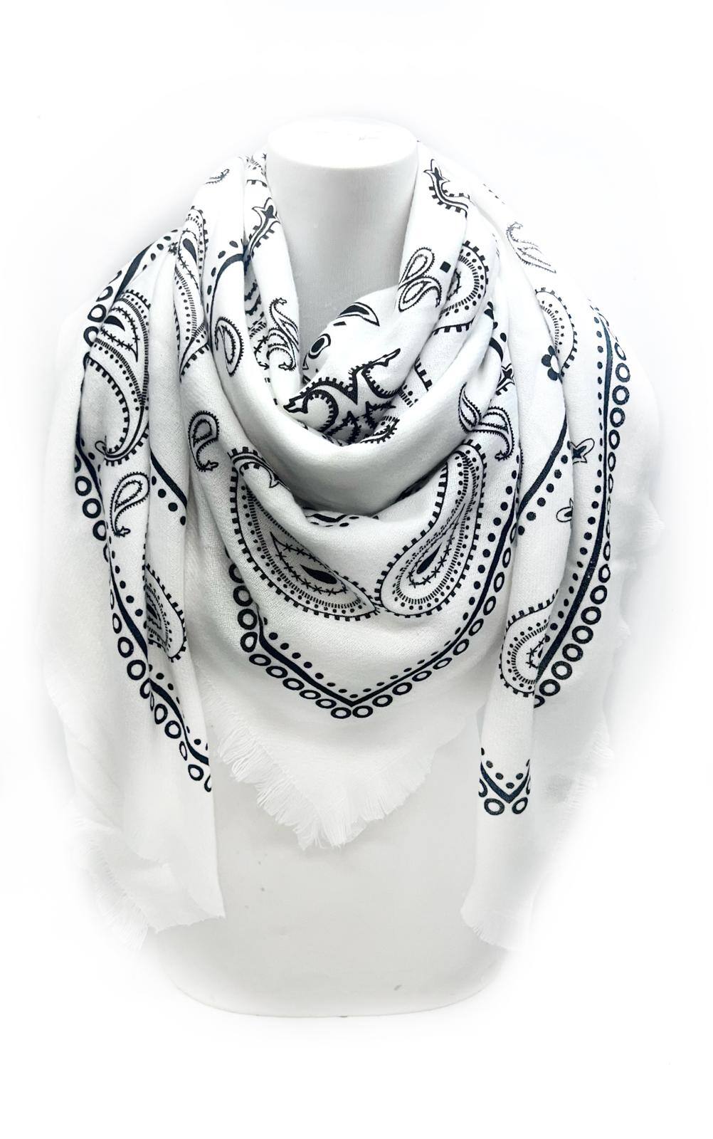Petit Foulard Ou Bandana Carte De Paris - Occasion En Polyester Bleu