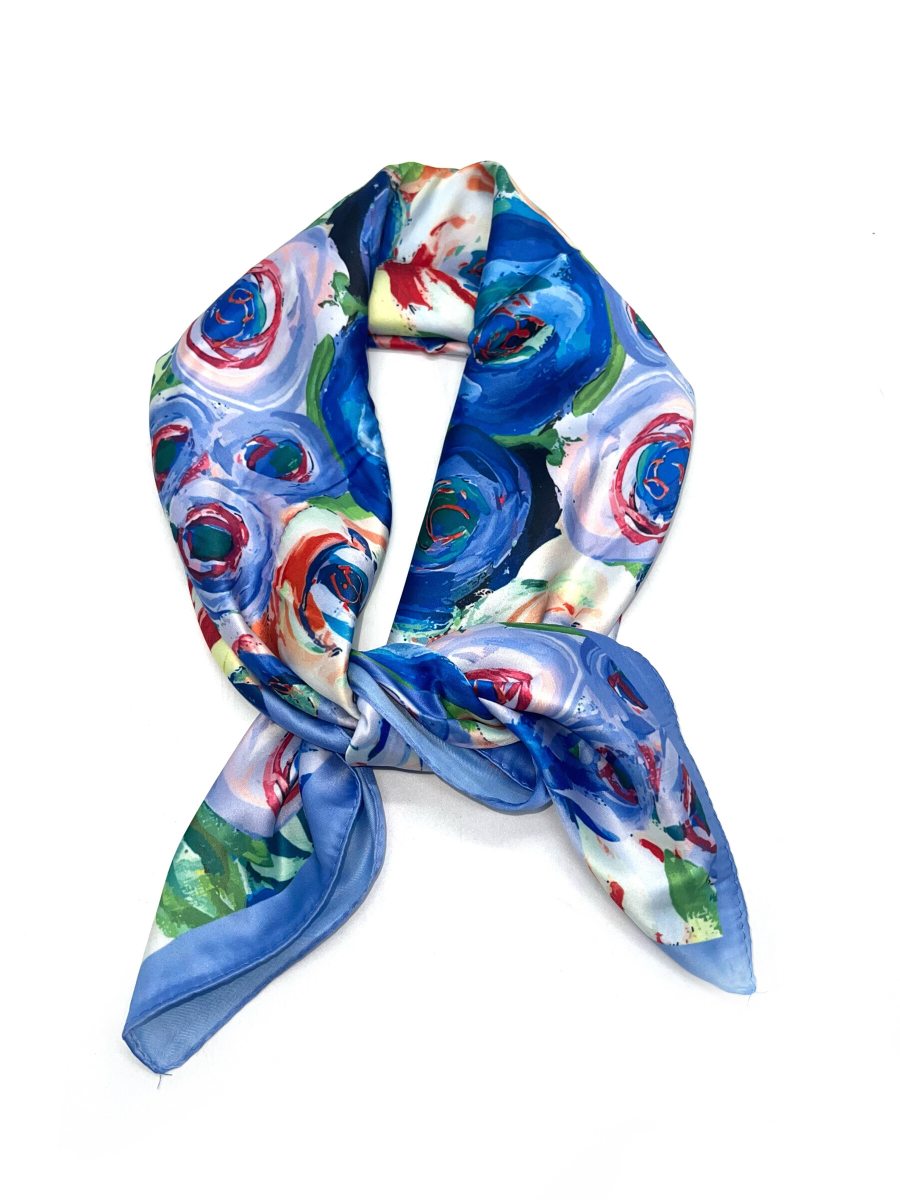 Wholesaler LINETA - Small square scarf paint pattern