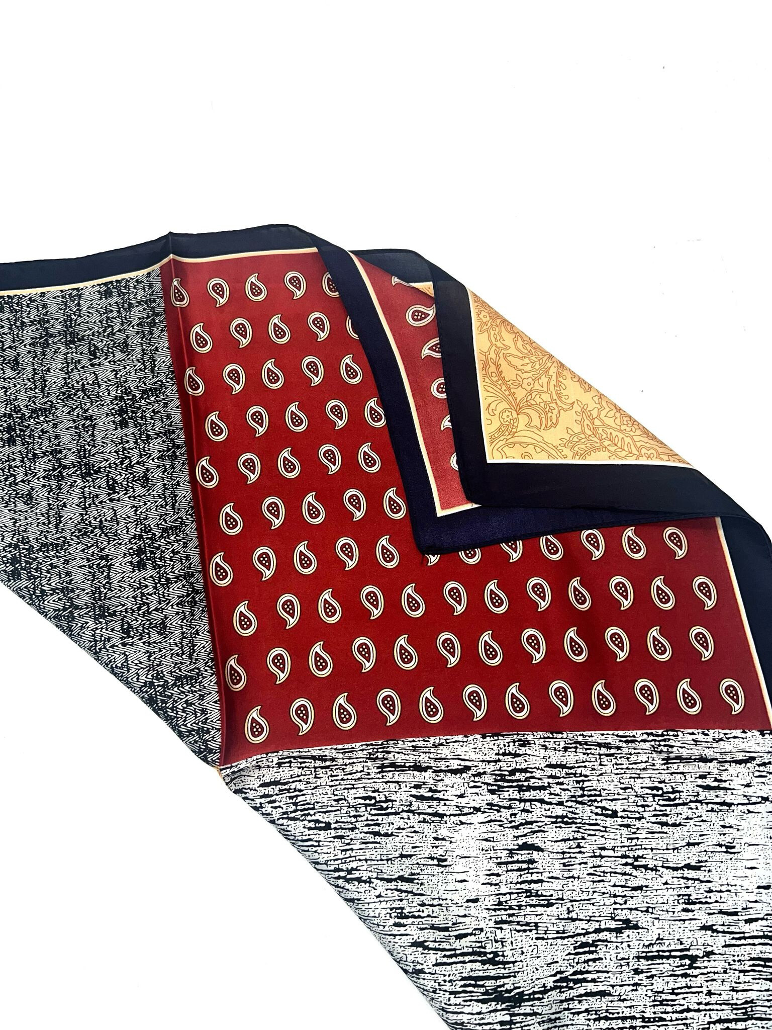 Großhändler LINETA - D-55 Single Touch Seide Touche 70x70 Bandana Motiv