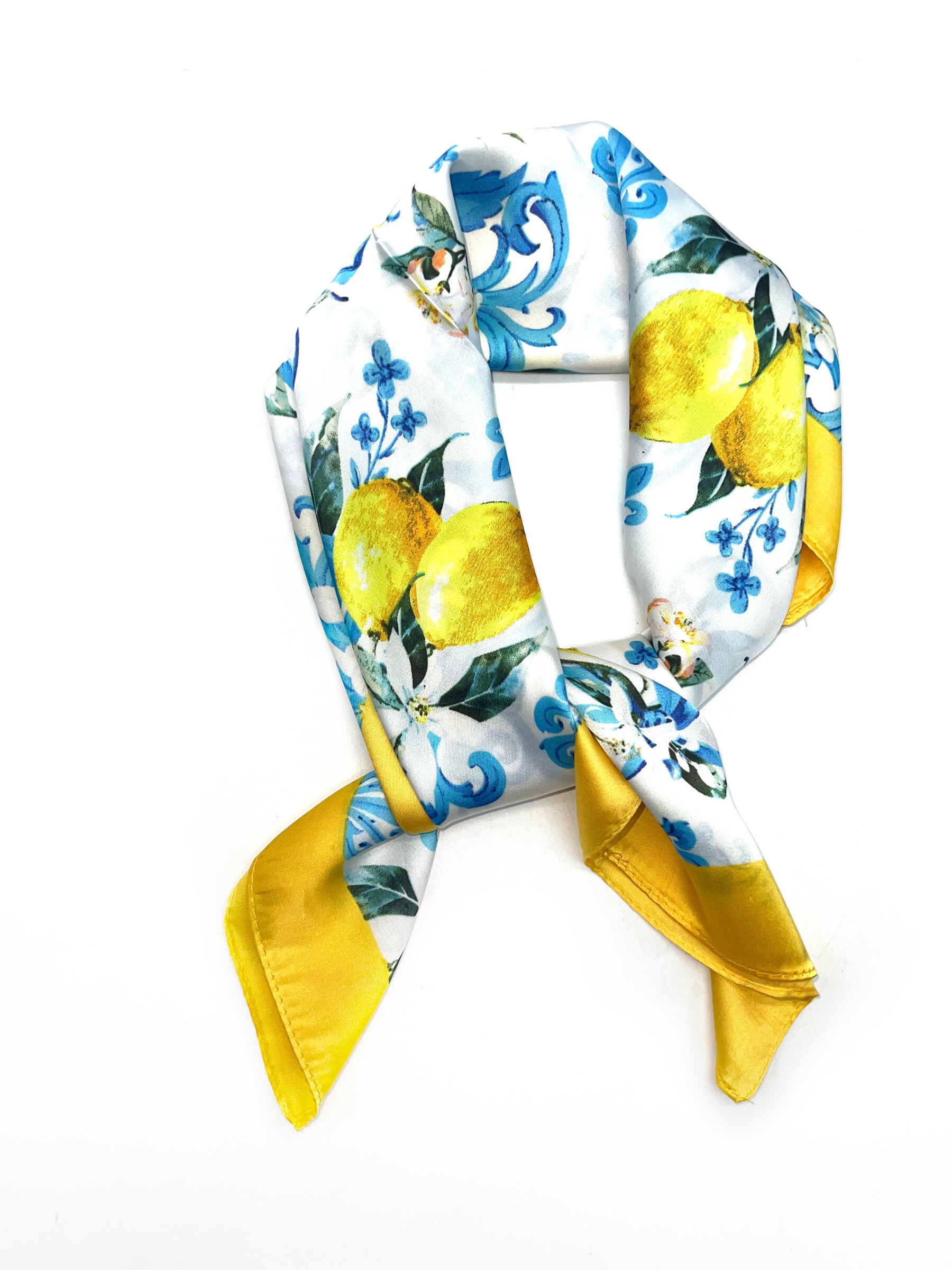 Wholesaler LINETA - Small lemon pattern scarf