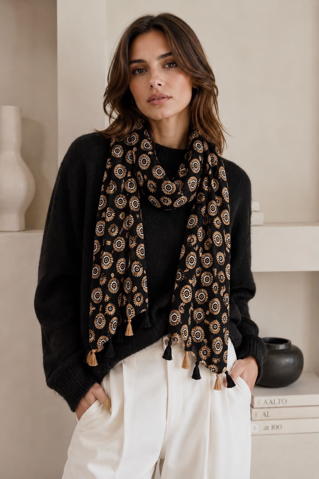 Grossiste LINETA - HH-119 Foulard automne hiver