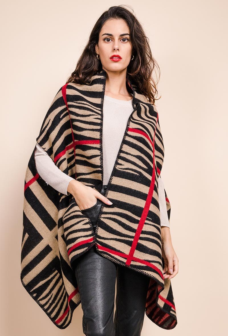 Wholesaler LINETA - Echarpes gilet leopard