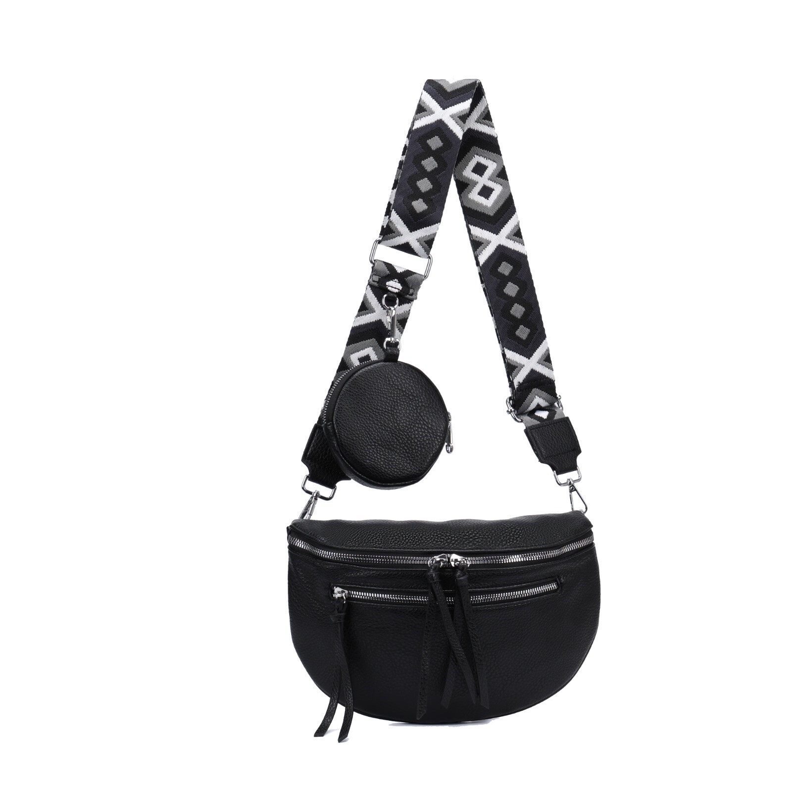 Wholesaler LINETA - L-393-25 Banana bag + Small bag on handle