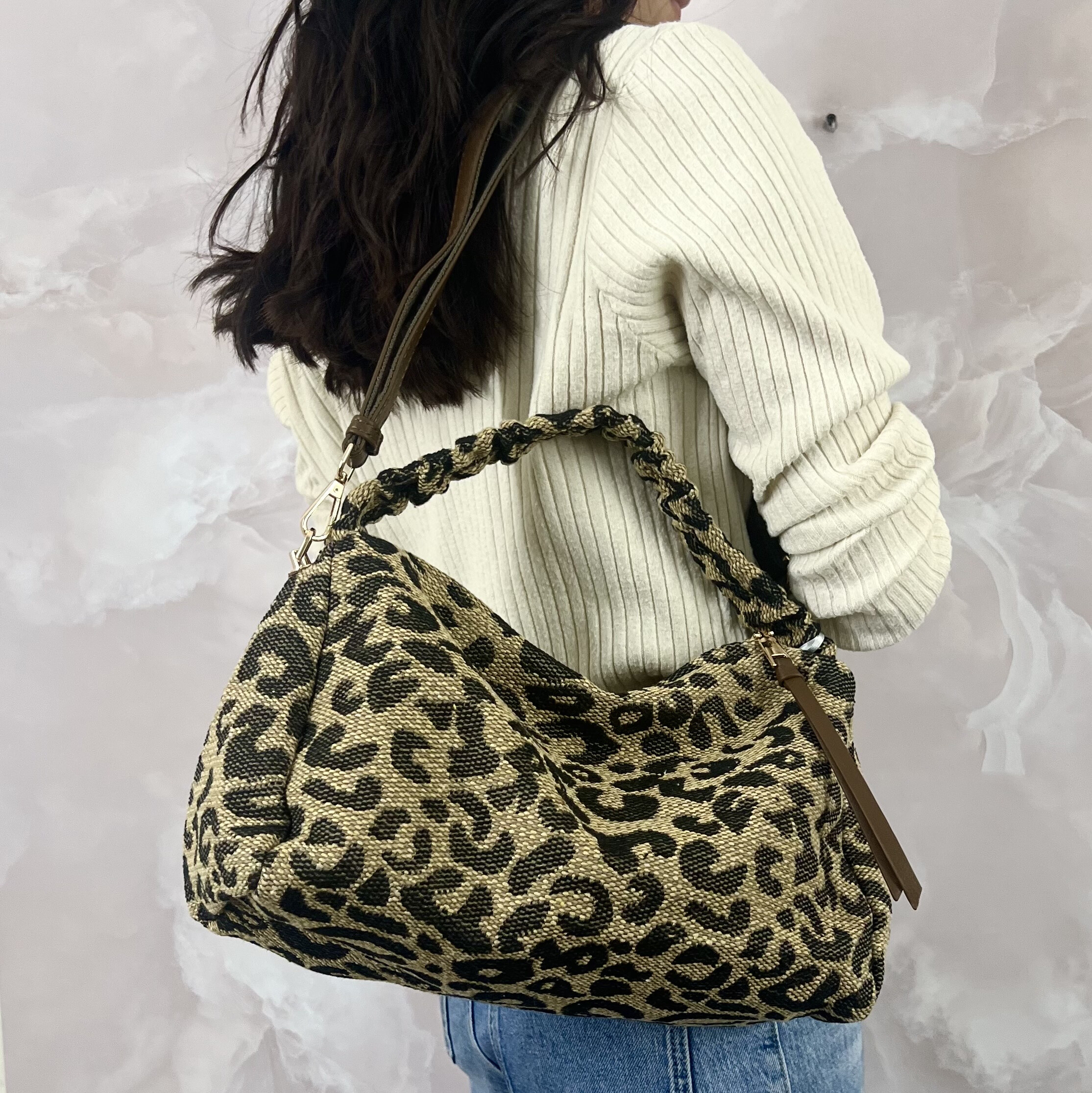 Grossista LINETA - Elegante borsa Leopard - Audacity and Style 6155#