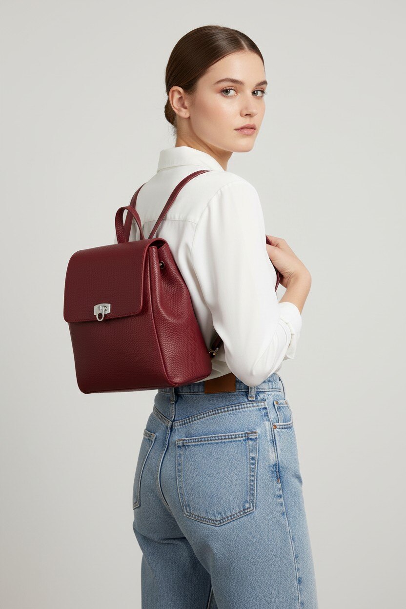 Wholesaler LISA DEI - Women's genuine leather backpack