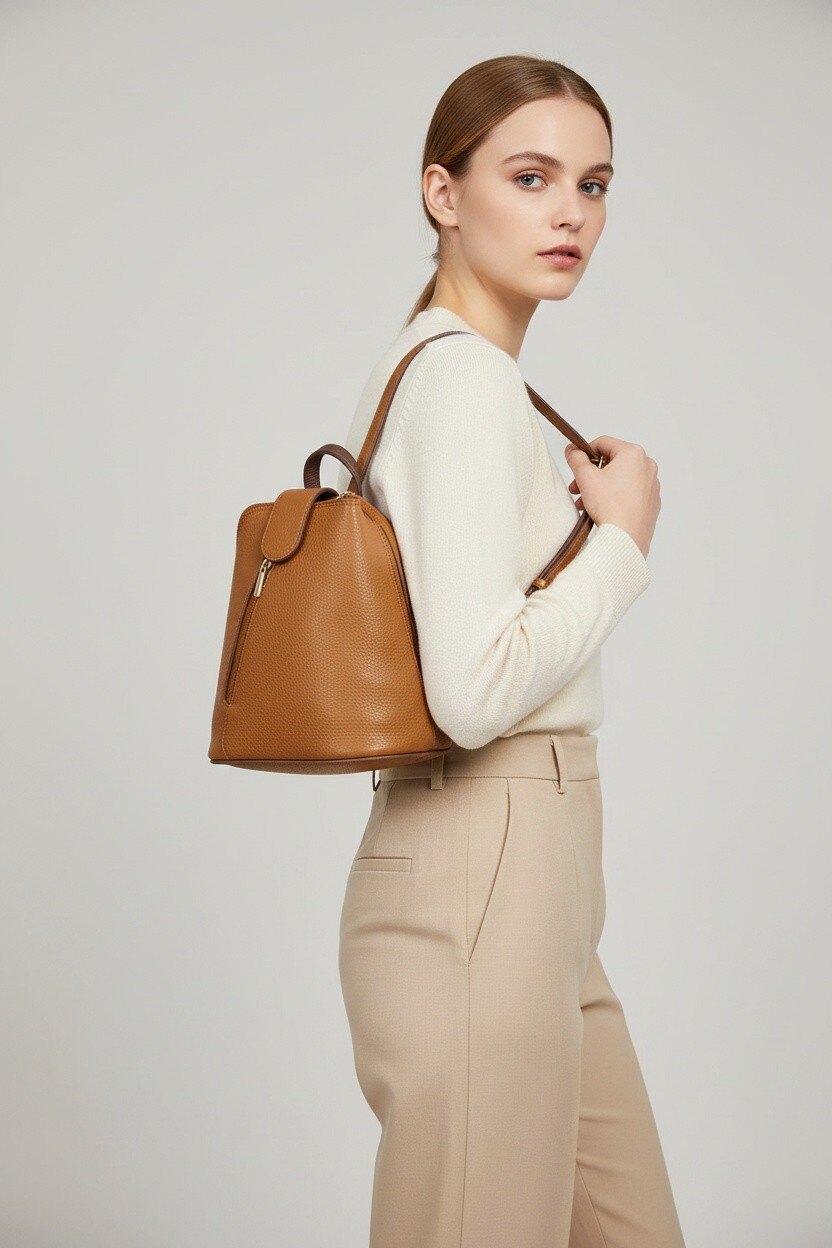 Wholesaler LISA DEI - Women's mini size backpack in genuine leather
