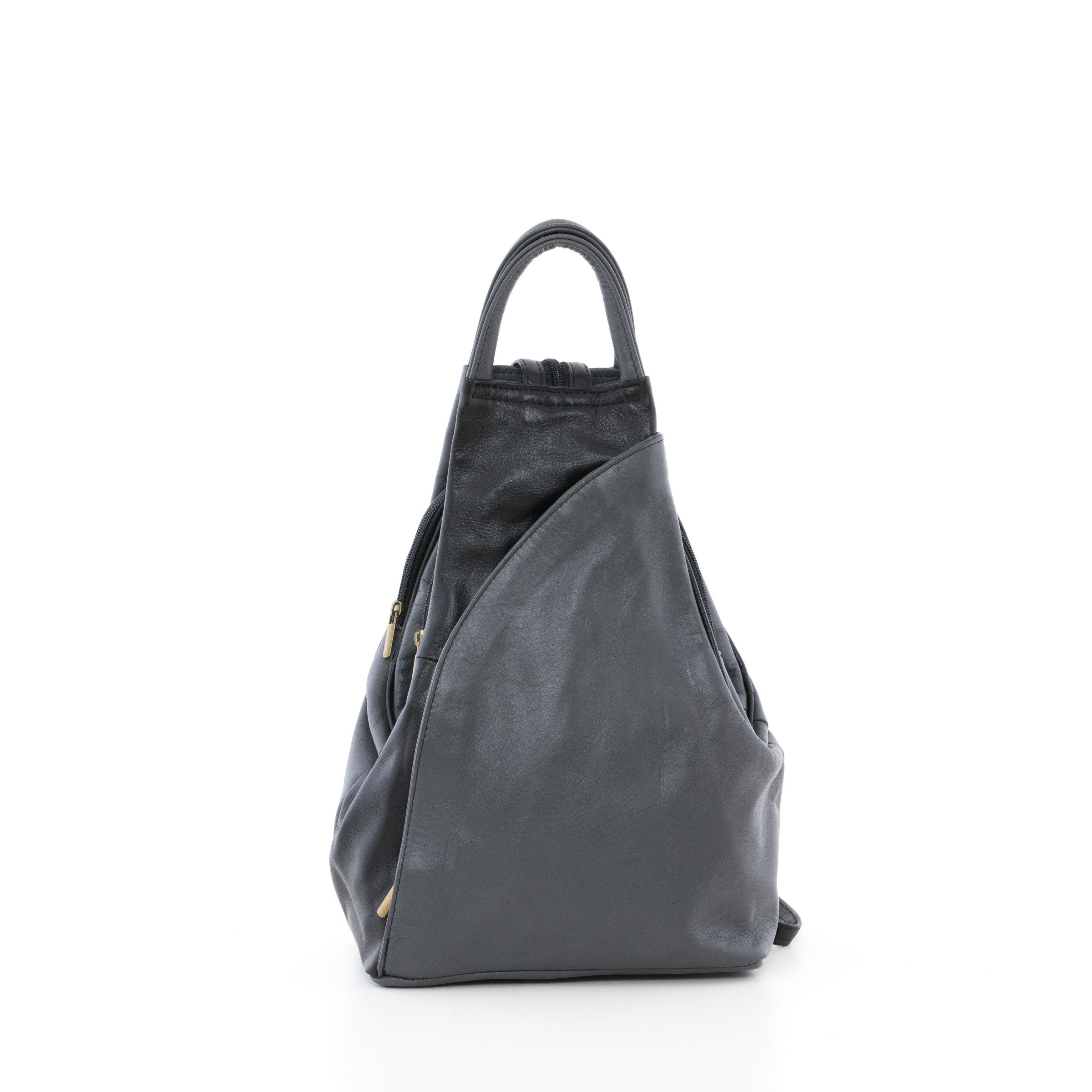 Wholesaler LISA DEI - Women's two-tone genuine leather backpack