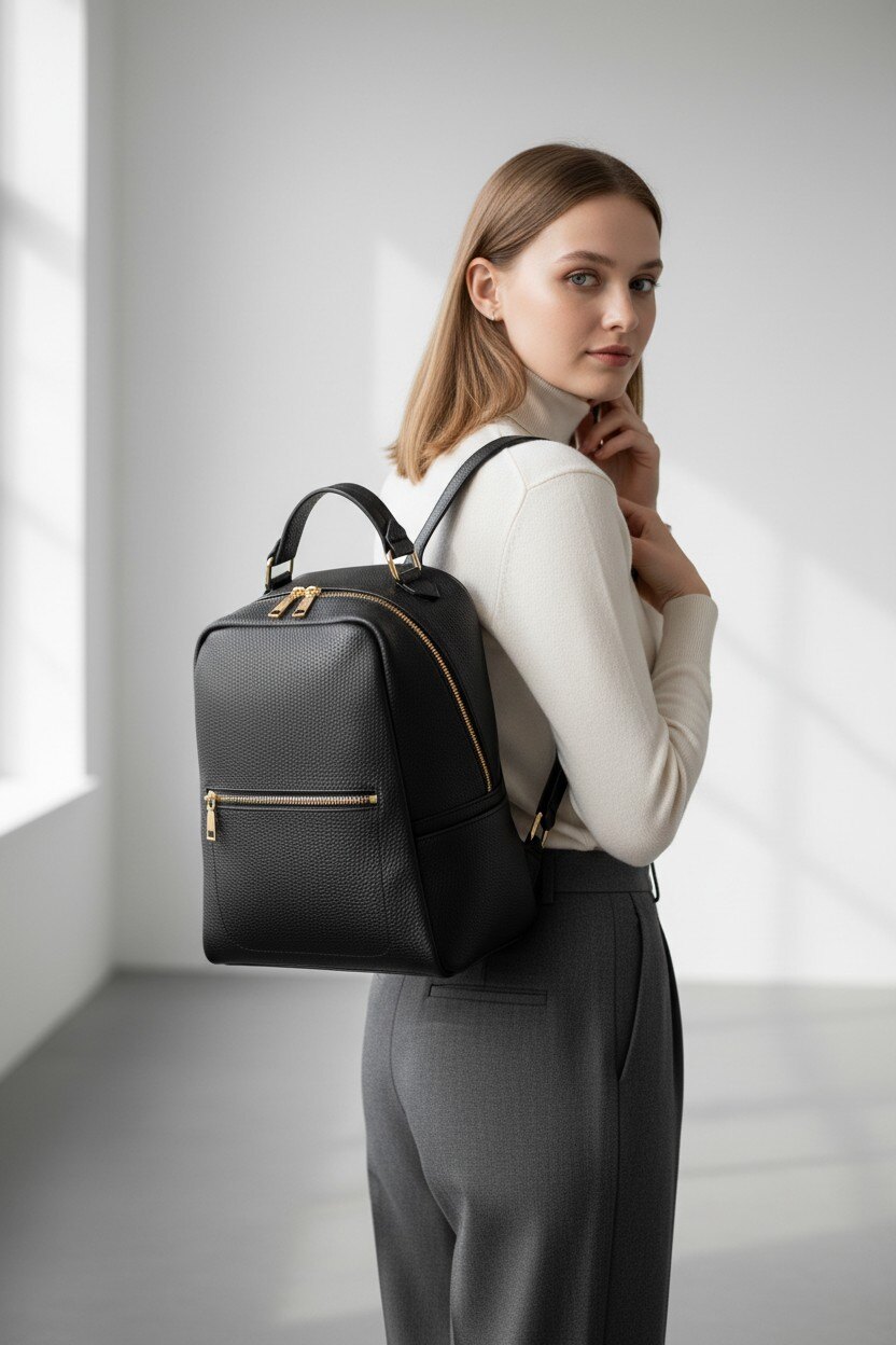 Großhändler LISA DEI - Damenrucksack aus echtem Leder