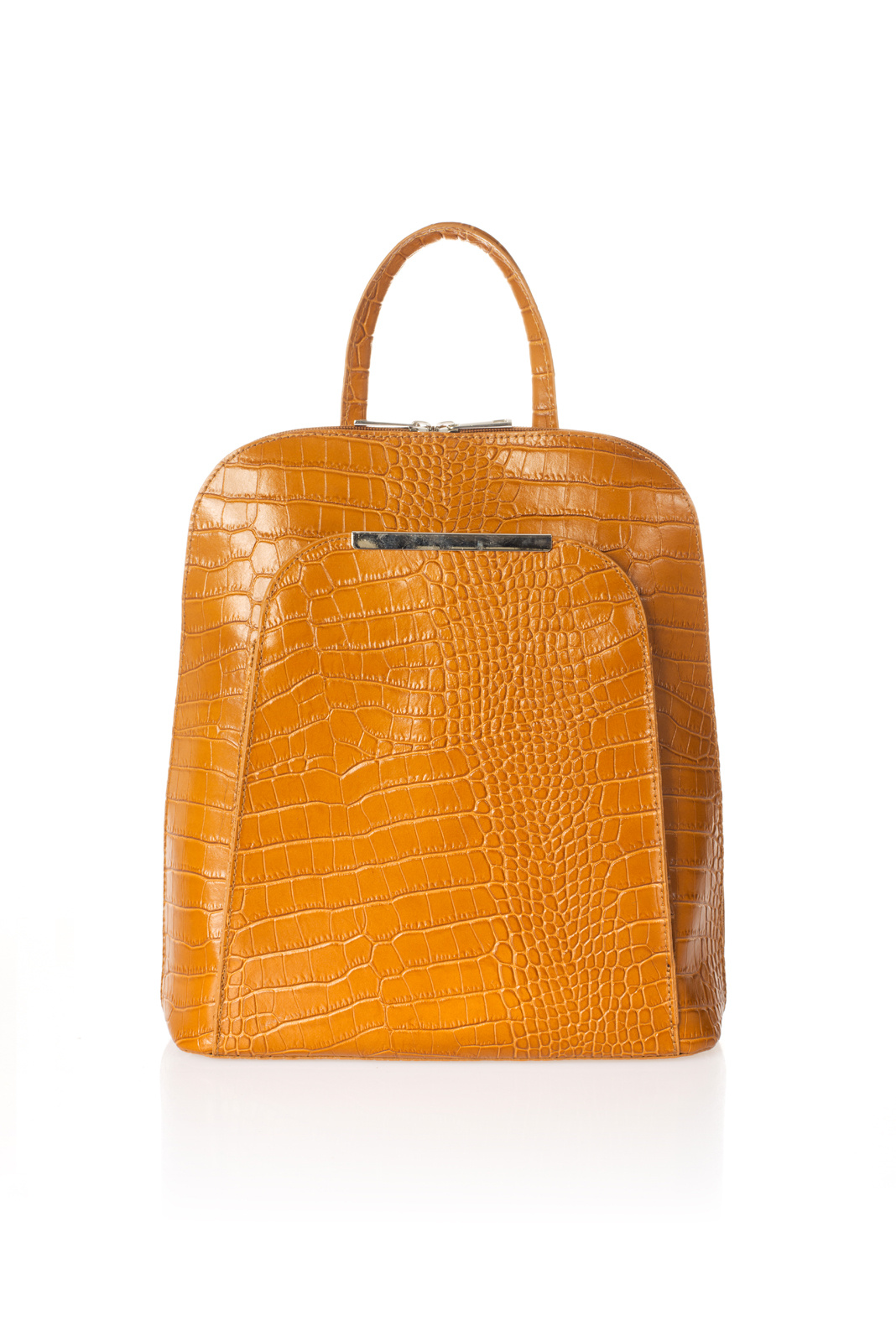 Grossiste LISA DEI - Sac à dos en cuir véritable façon croco louisiane pour femme