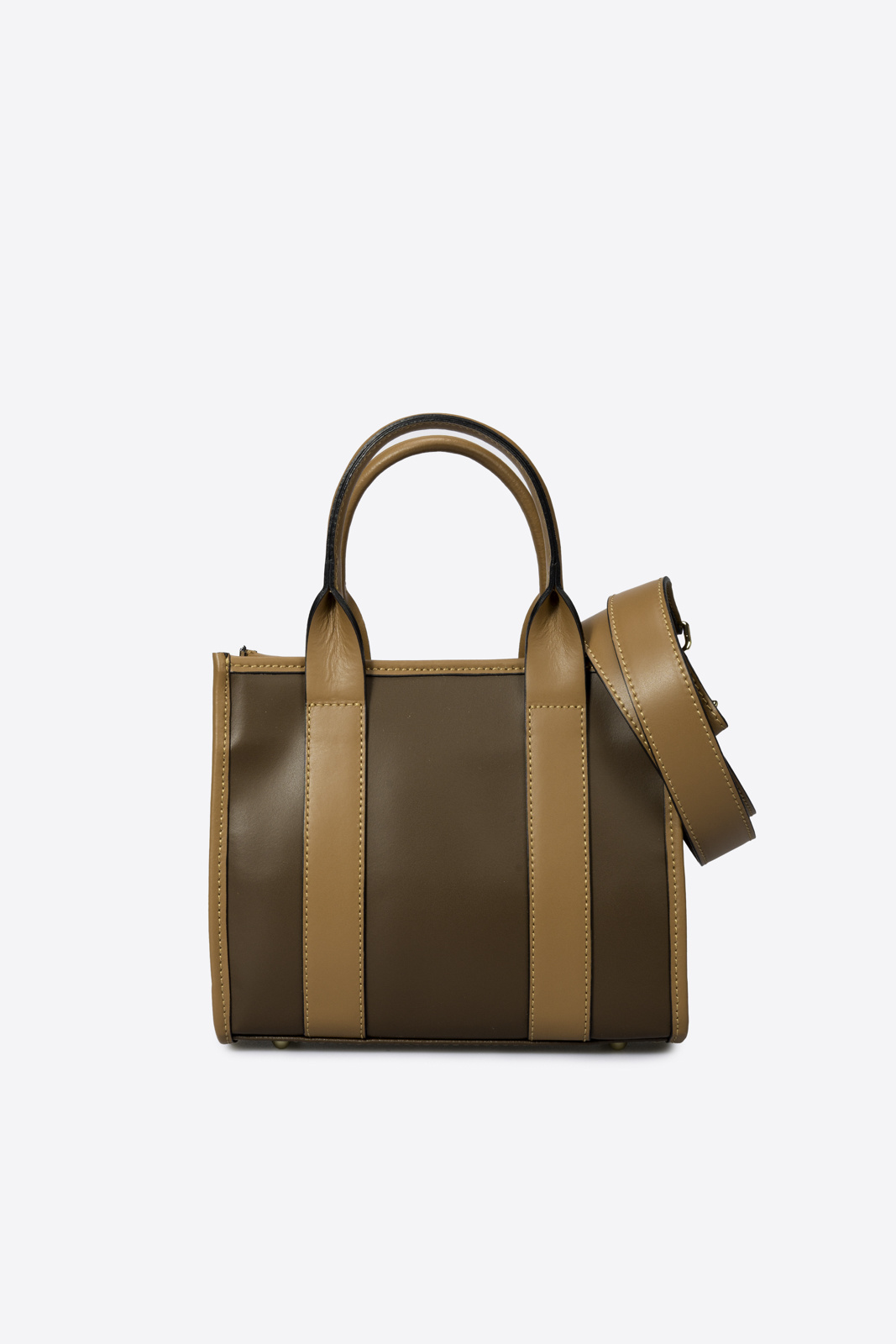 Wholesaler LISA DEI - Women's two-tone genuine leather handbag