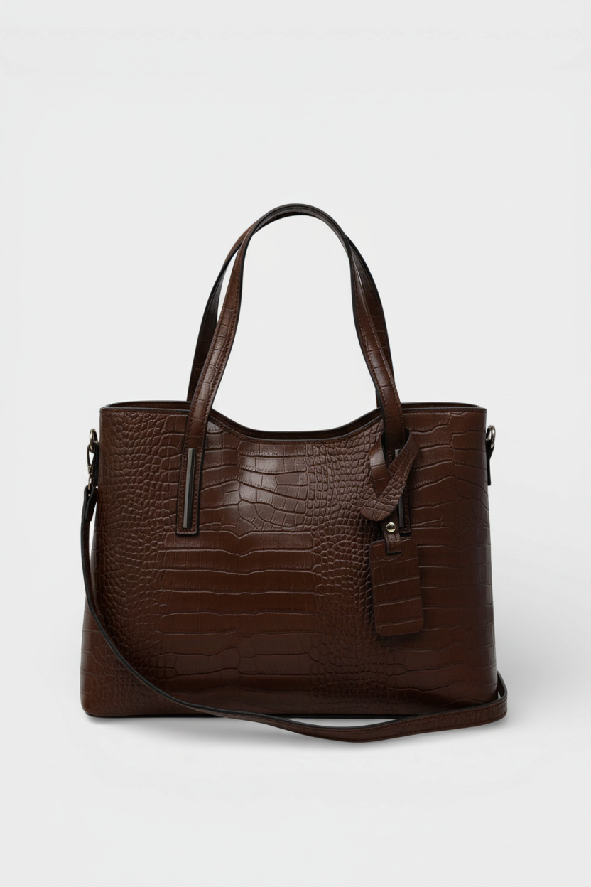 Grossiste LISA DEI - Sac à main en cuir véritable peau de crocodile luisiana