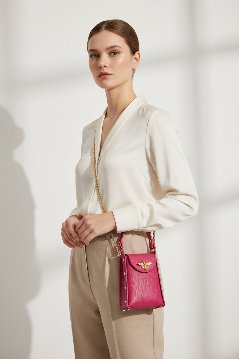 Mayorista LISA DEI - Bolso de mano de cuero genuino para mujer