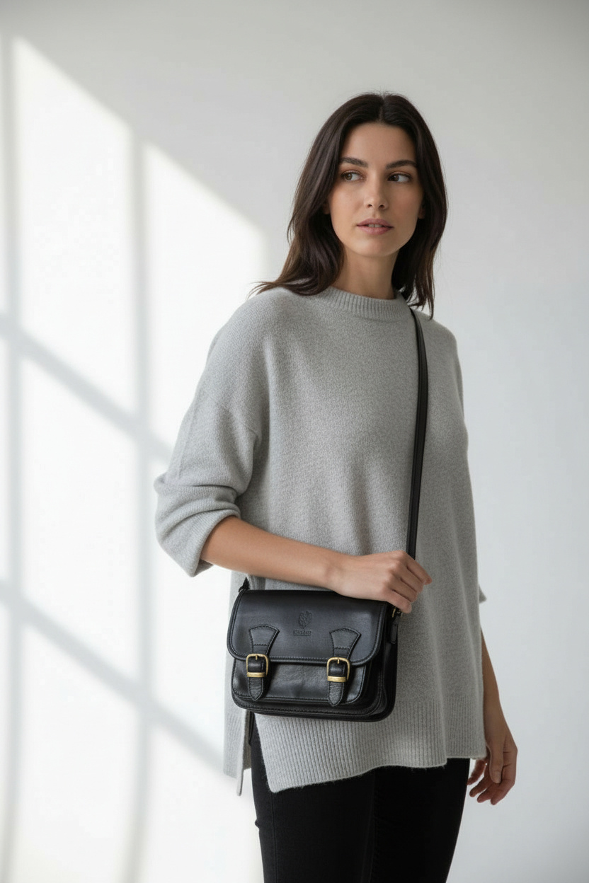 Grossiste LISA DEI - Sac bandoulière en cuir véritable pour femme