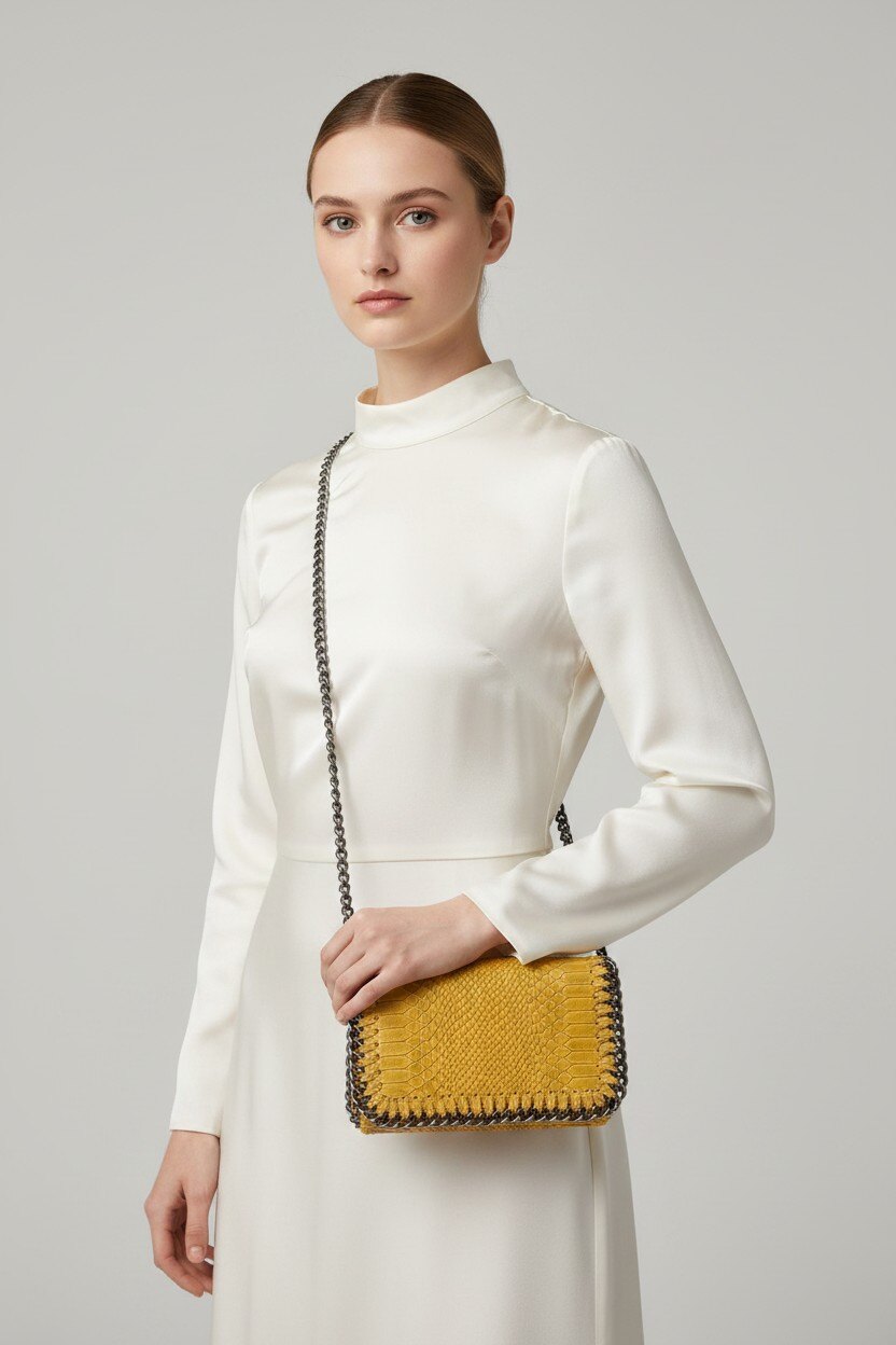 Wholesaler LISA DEI - Women's genuine leather crossbody bag with python print