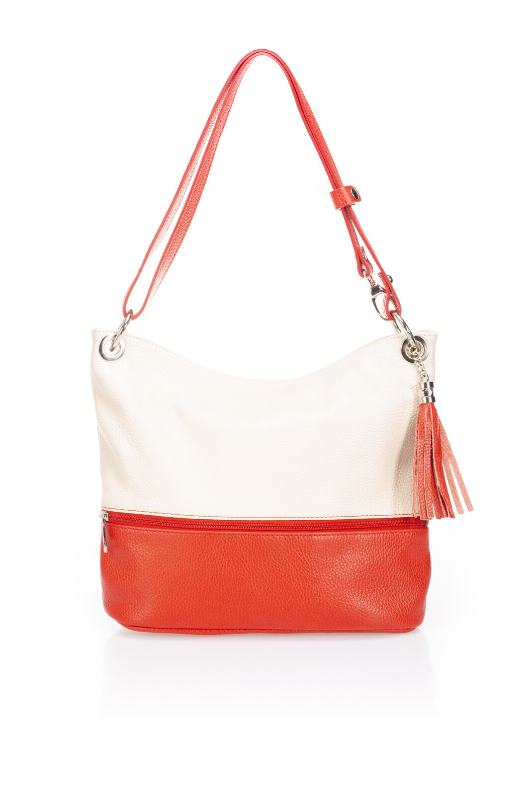Grossiste LISA DEI - Sac à bandoulière en cuir véritable bicolore