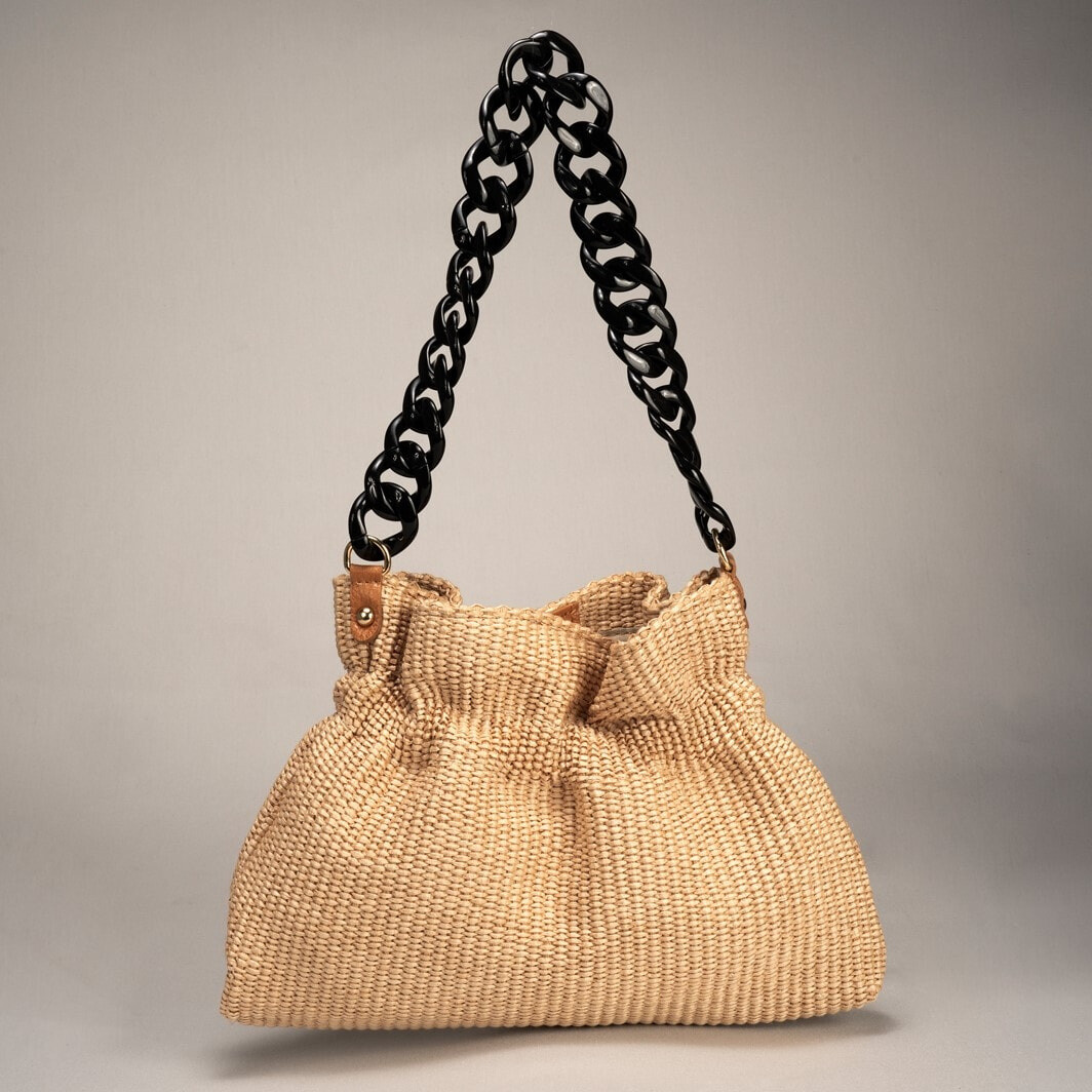 Großhändler LISA DEI - Raffia-Schultertasche
