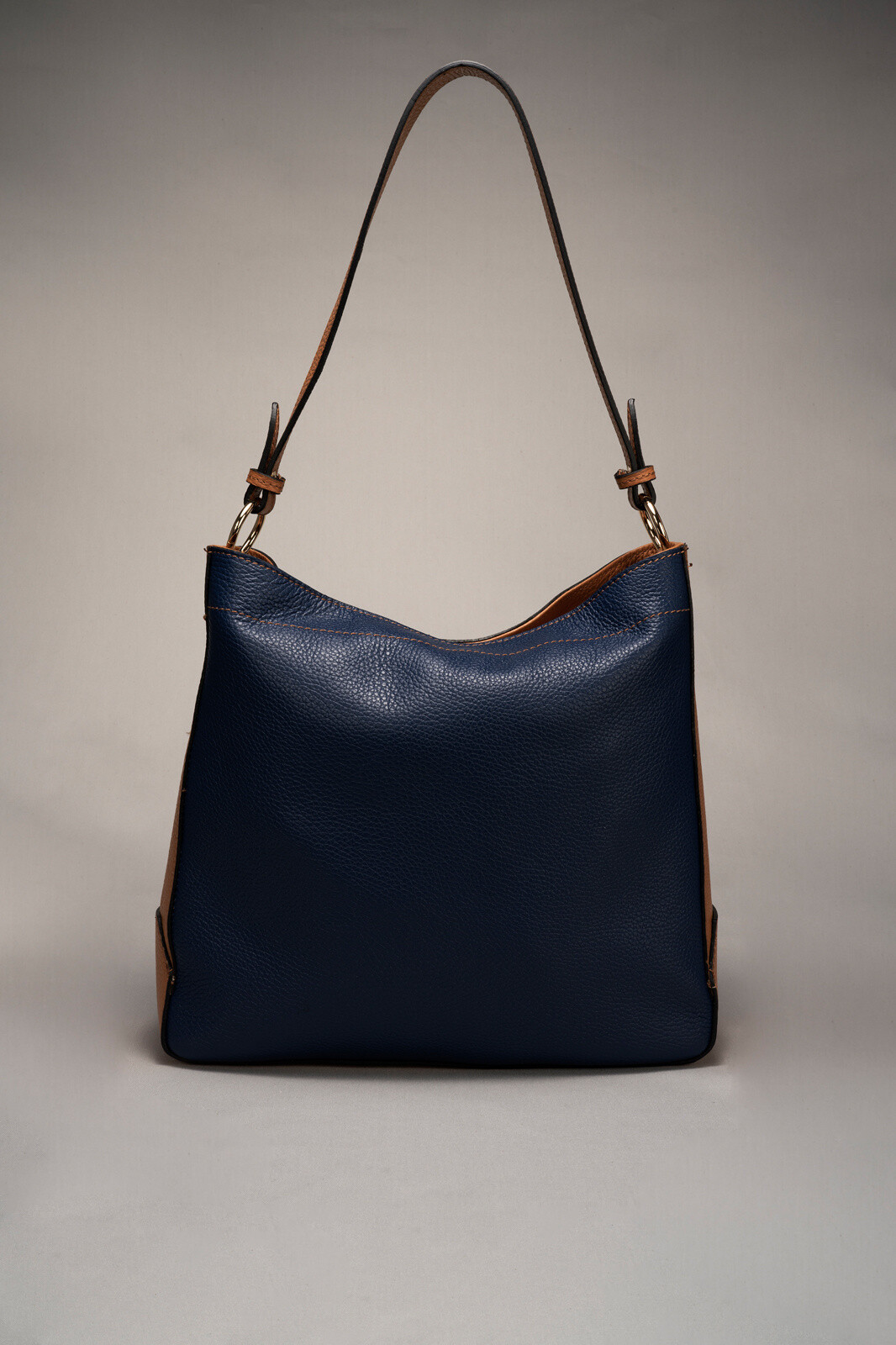 Grossiste LISA DEI - Sac à bandoulière en cuir véritable bicolore