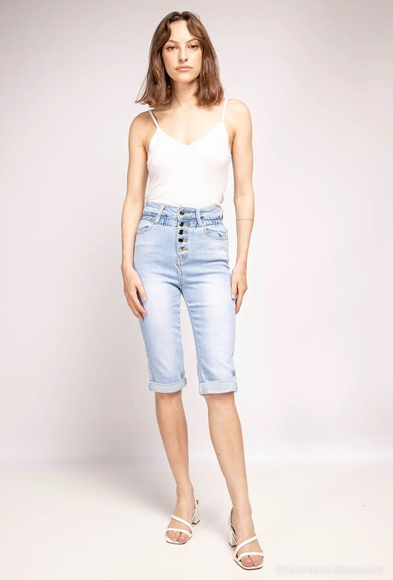 Wholesaler LISA PARIS - Denim cropped trousers