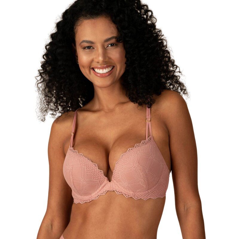 Großhändler LIZ - Super Push-up Spitzen-BH - Fuchsia