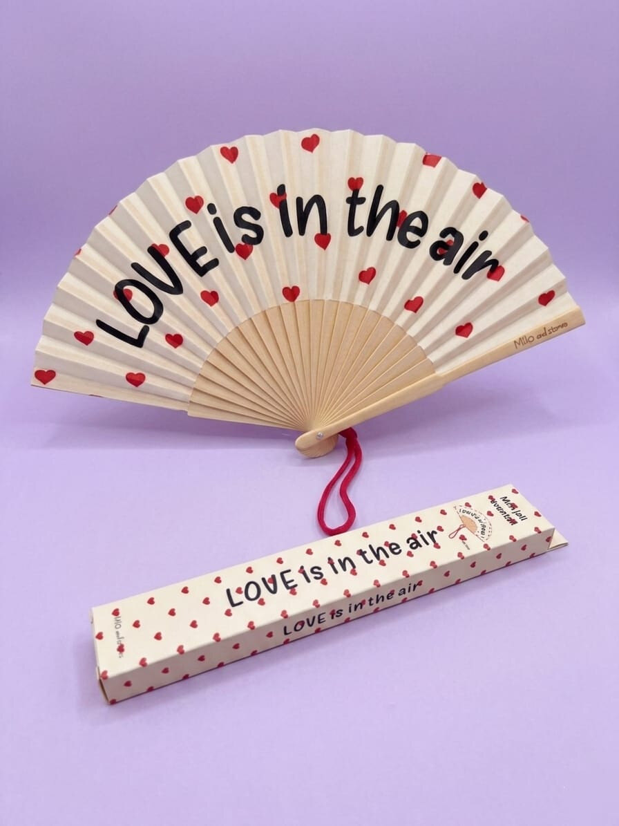 Wholesaler Lolilota - Set of 6 fans LOVE is in the air. 6 fans of the same model