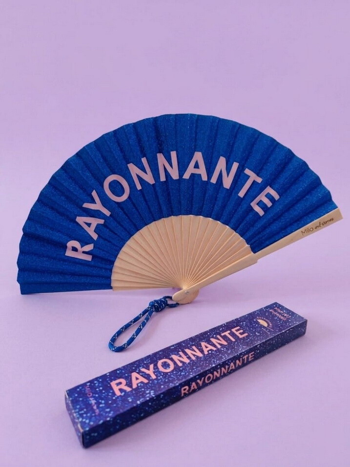 Grossista Lolilota - Set di 6 ventagli RAYONNANTE dello stesso modello. fornito con un cinturino da polso