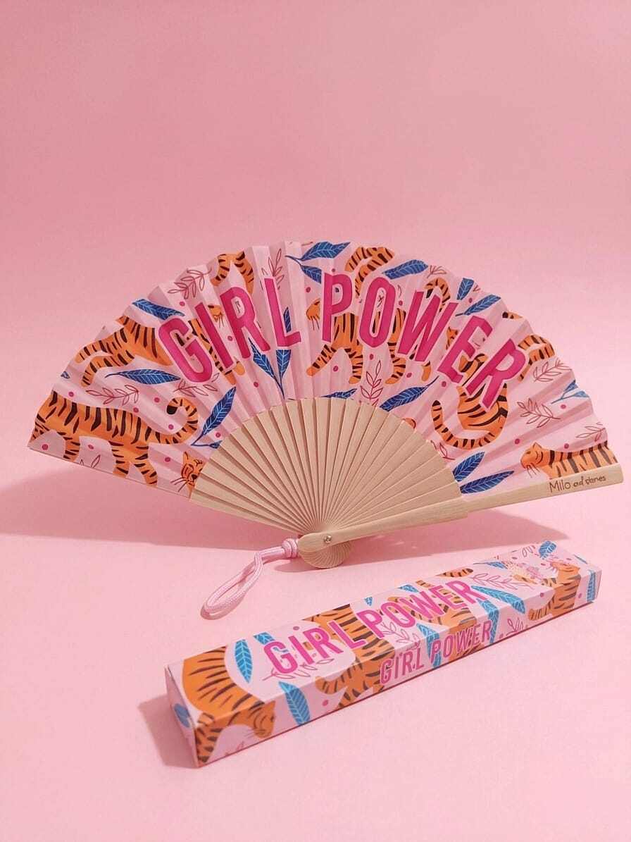 Wholesaler Lolilota - Set of 6 GIRL POWER fans. 6 fans of the same model